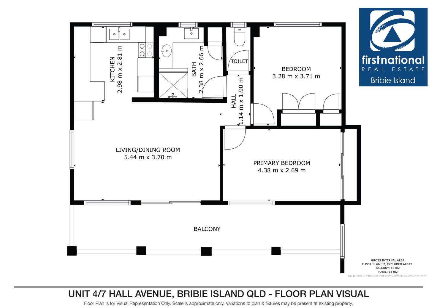 Floorplan of Homely unit listing, 4/7 Hall Avenue, Bongaree QLD 4507
