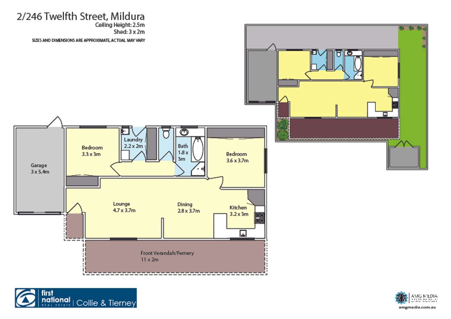 Floorplan of Homely unit listing, 2/246 Twelfth Street, Mildura VIC 3500