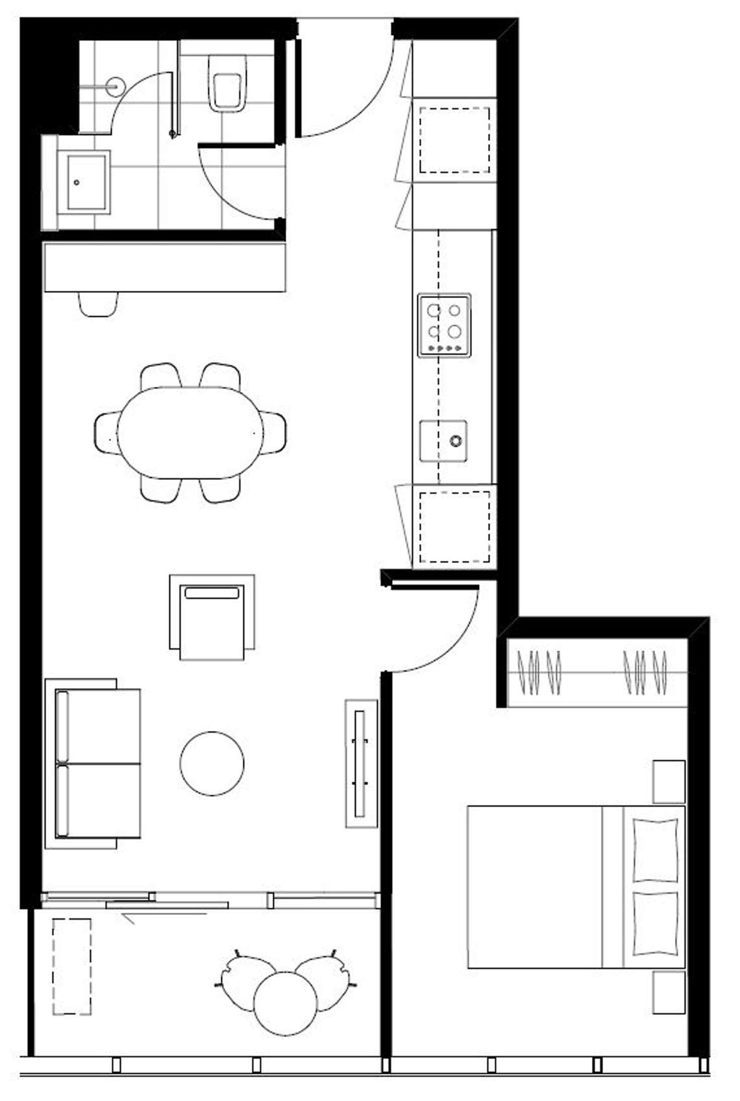 Floorplan of Homely apartment listing, Level9/421 Docklands Drive, Docklands VIC 3008