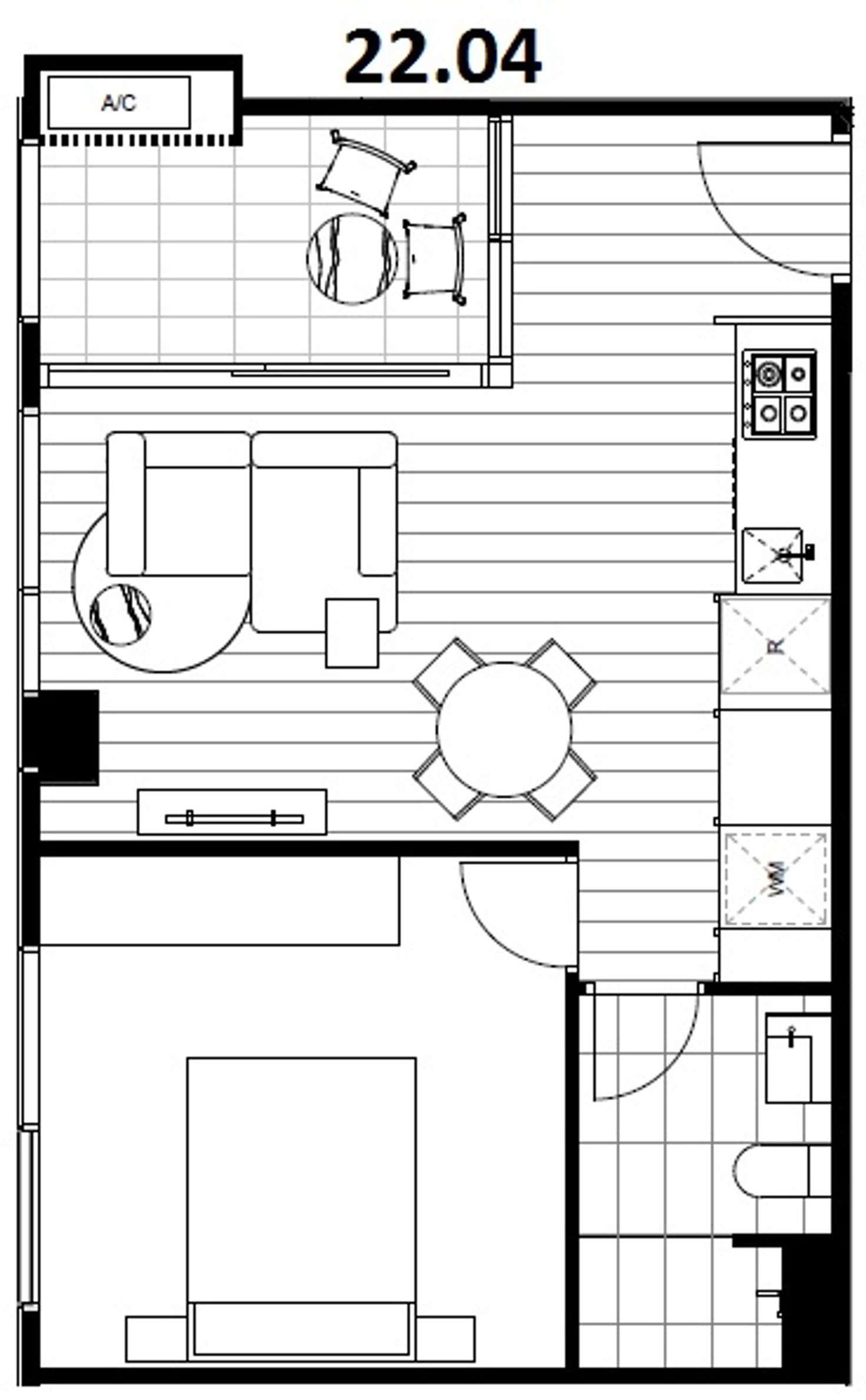 Floorplan of Homely apartment listing, L22/8 Pearl River Road, Docklands VIC 3008