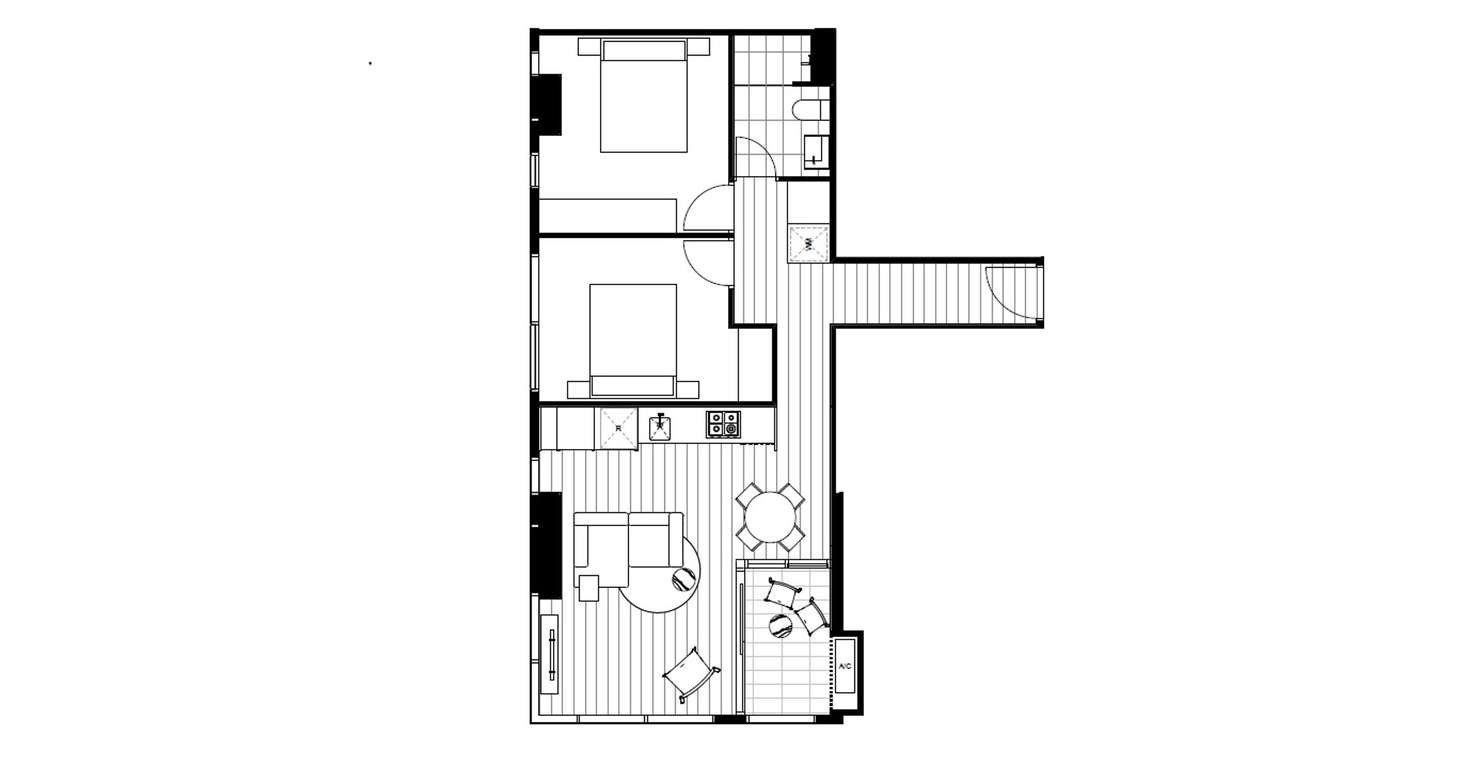 Floorplan of Homely apartment listing, L9/8 Pearl River Road, Docklands VIC 3008