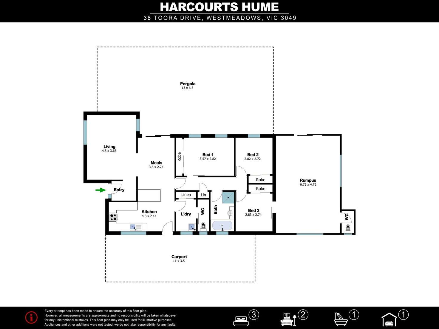 Floorplan of Homely house listing, 38 Toora Drive, Westmeadows VIC 3049