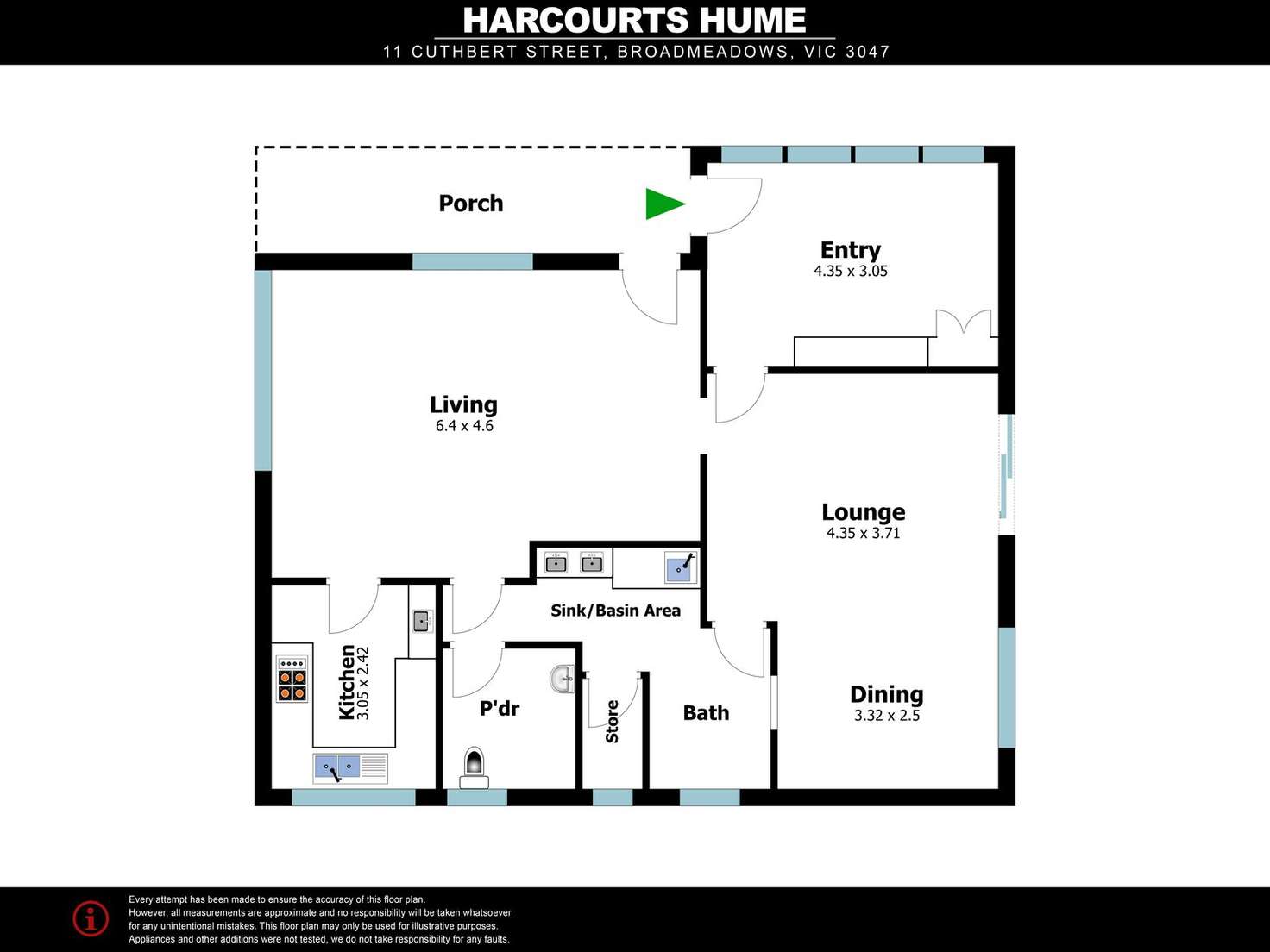 Floorplan of Homely house listing, 11 Cuthbert Street, Broadmeadows VIC 3047