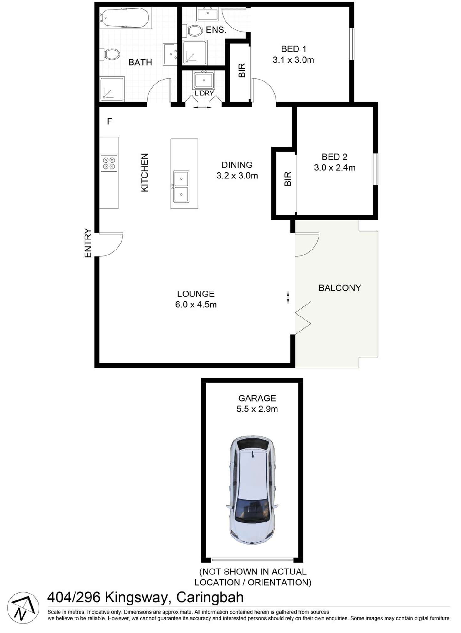 Floorplan of Homely apartment listing, 404/296-300 Kingsway, Caringbah NSW 2229