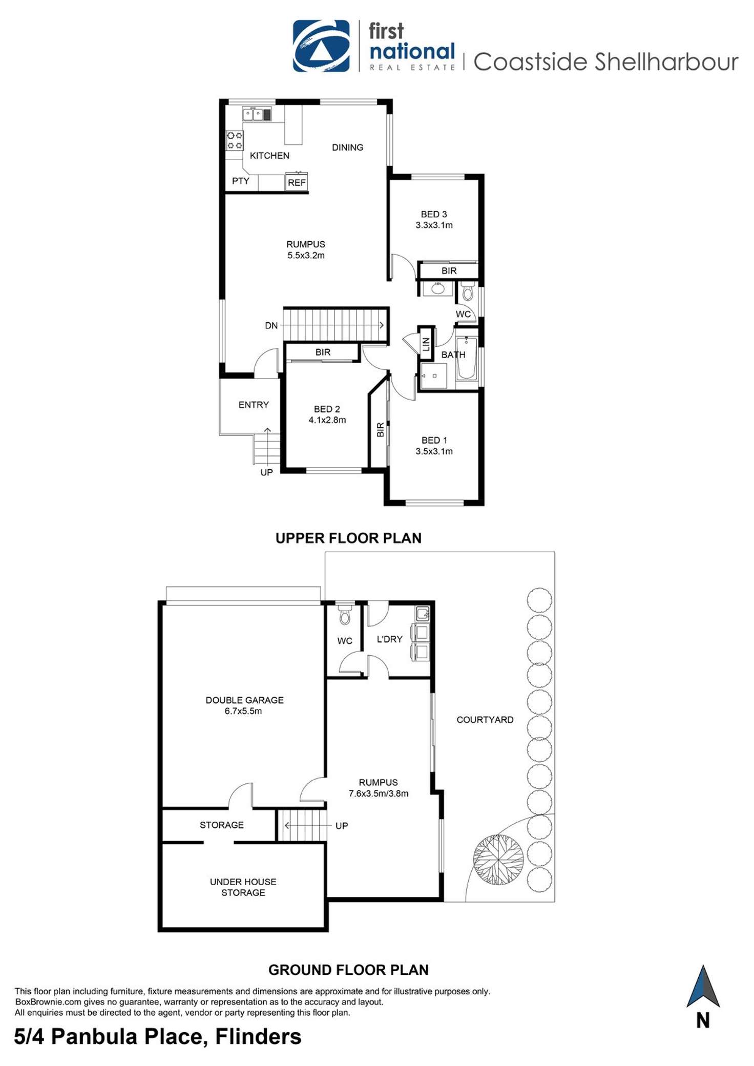 Floorplan of Homely townhouse listing, 5/4 Panbula Place, Flinders NSW 2529