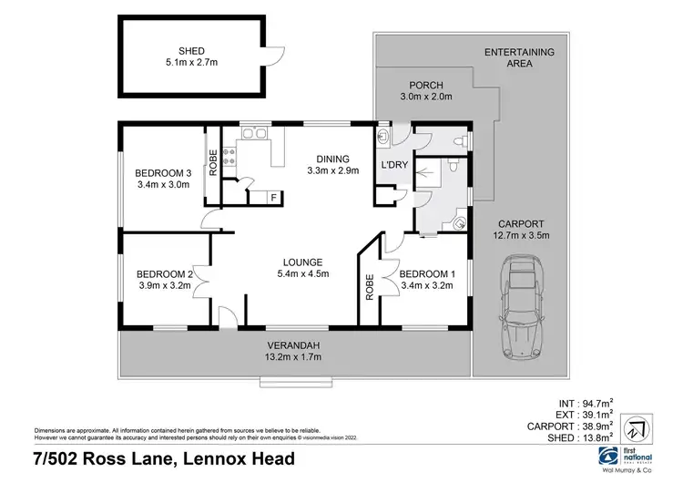 Floorplan of Homely house listing, 7/502 Ross Lane, Lennox Head NSW 2478