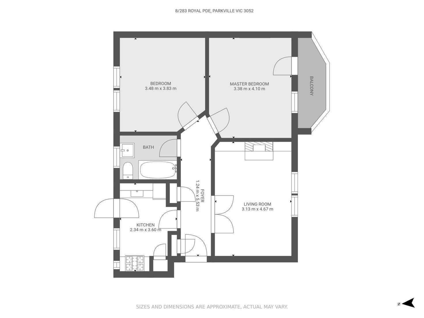 Floorplan of Homely apartment listing, 8/283 Royal Parade, Parkville VIC 3052