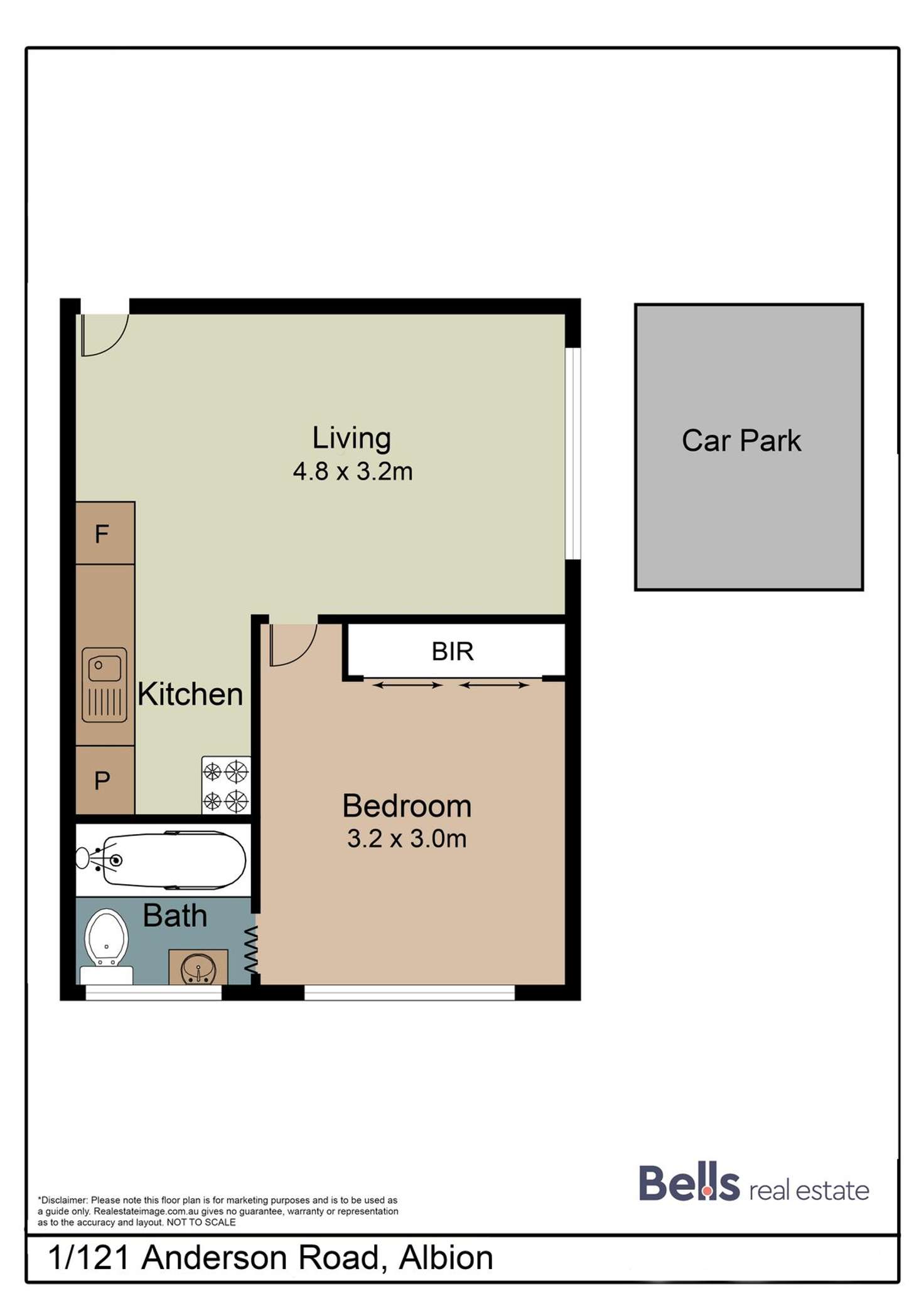 Floorplan of Homely apartment listing, 1/121 Anderson Road, Albion VIC 3020