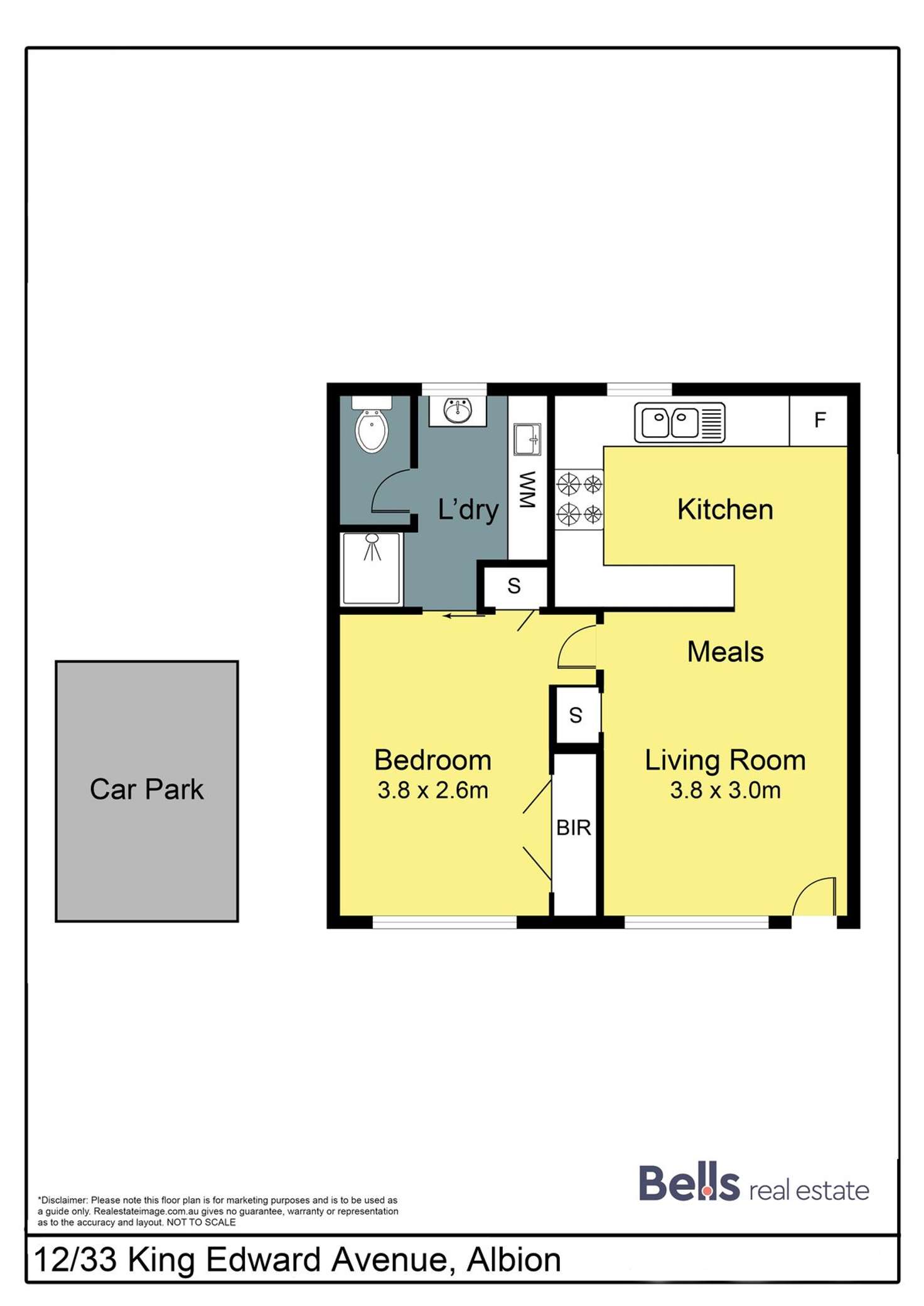 Floorplan of Homely apartment listing, 12/33 King Edward Avenue, Albion VIC 3020
