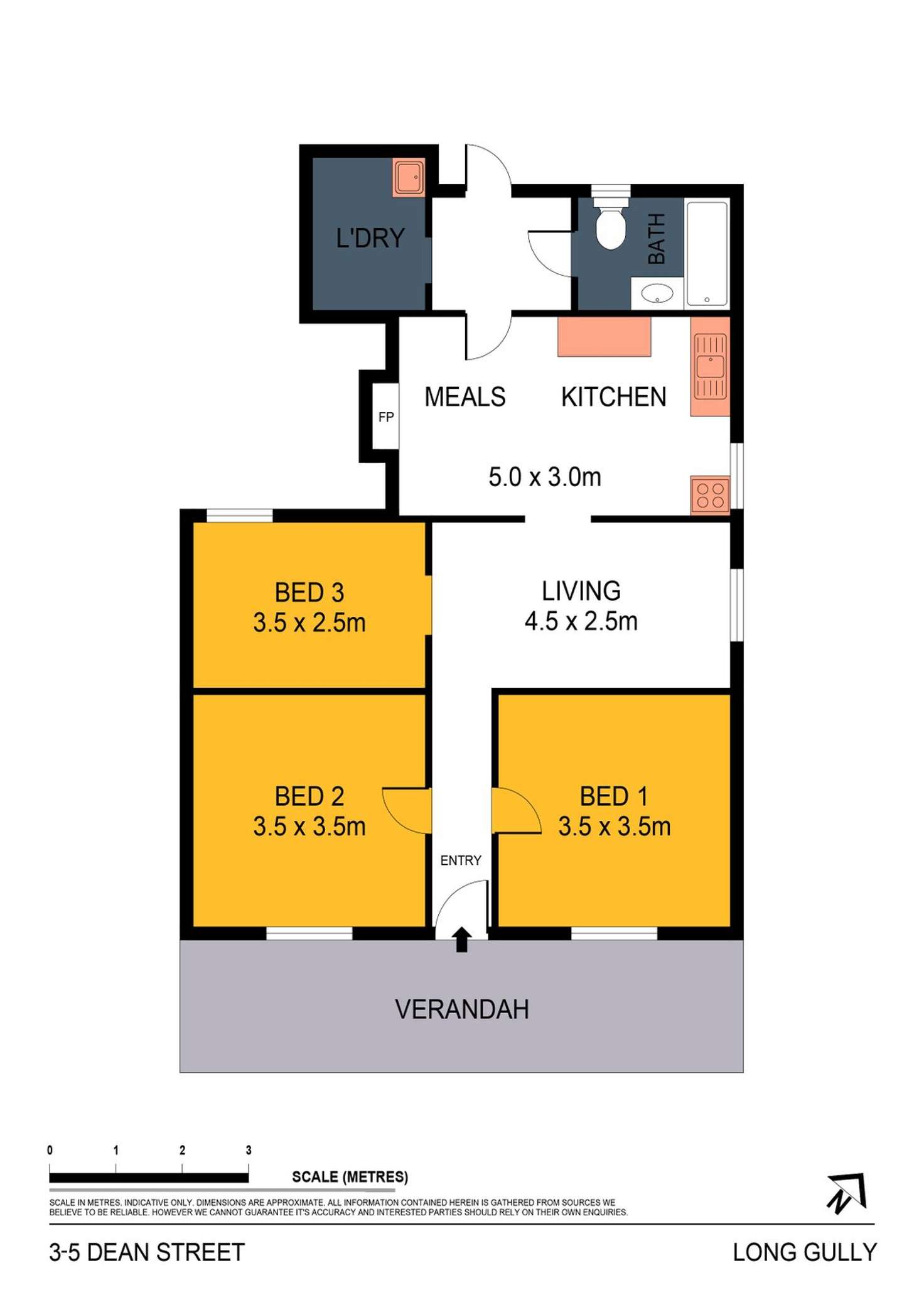 Floorplan of Homely house listing, 3-5 Dean Street, Long Gully VIC 3550