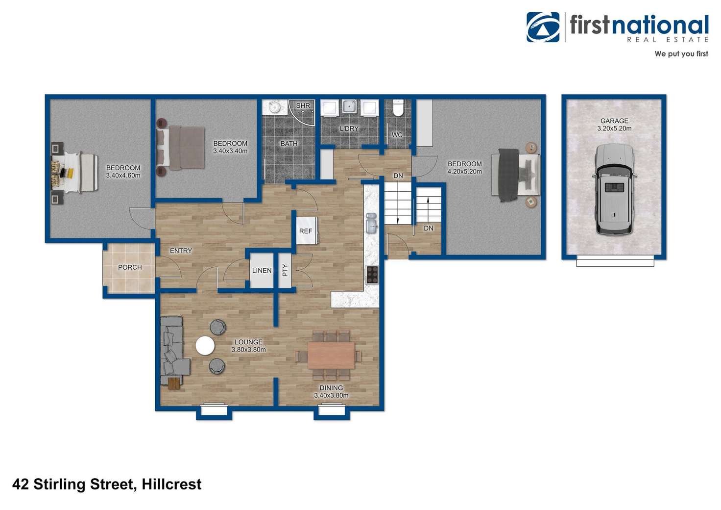 Floorplan of Homely house listing, 42 Stirling Street, Hillcrest TAS 7320