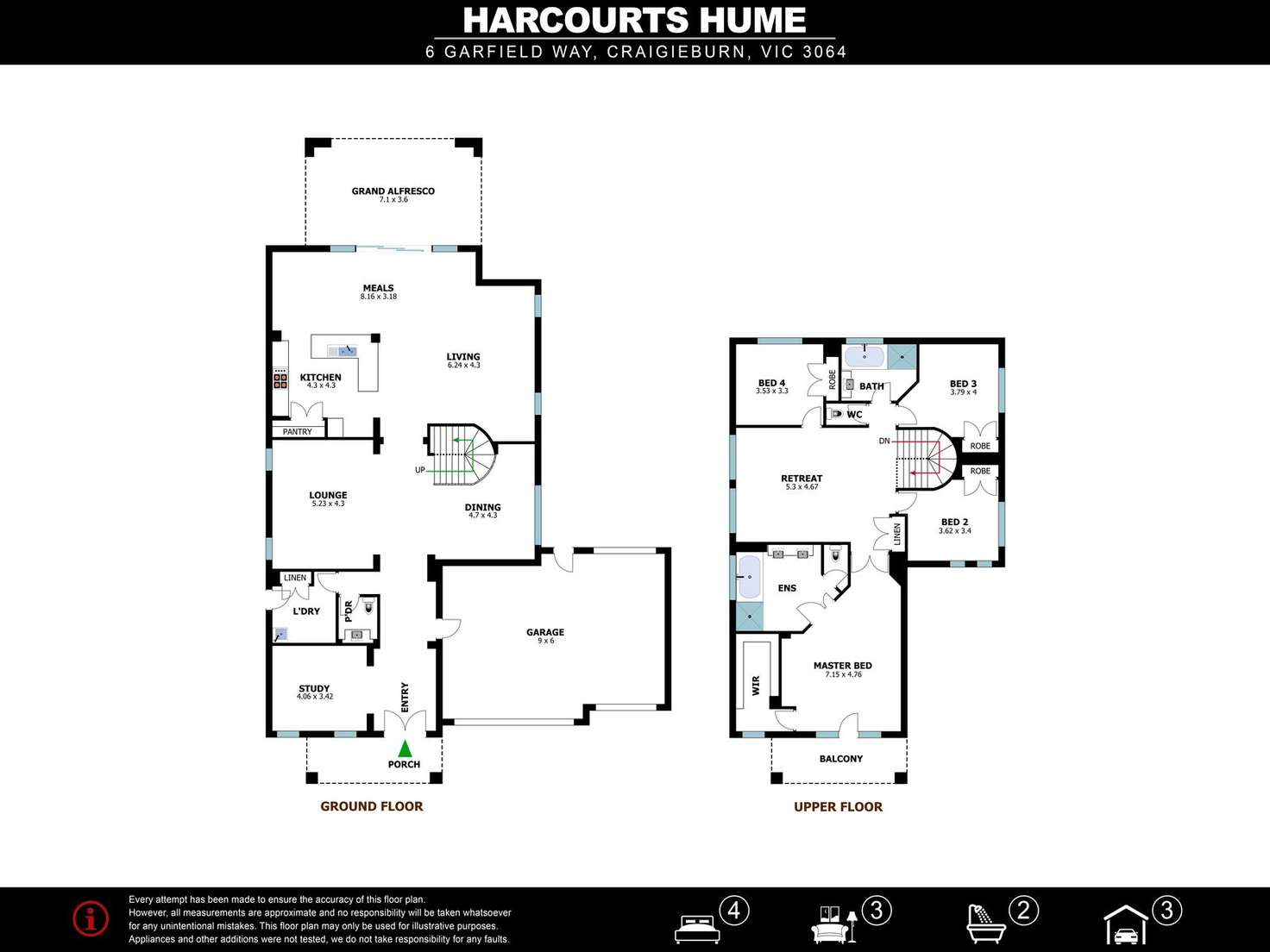 Floorplan of Homely house listing, 6 Garfield Way, Craigieburn VIC 3064