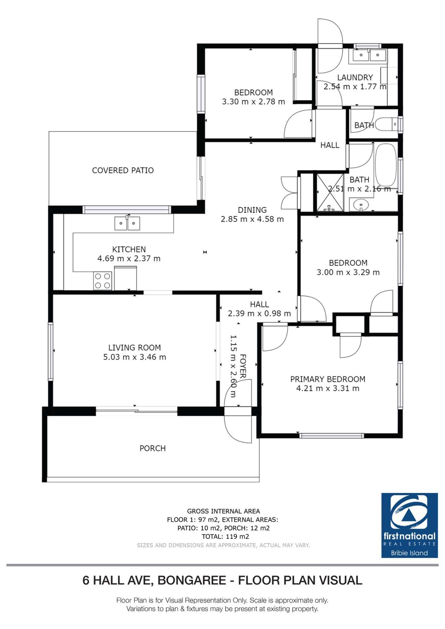 Floorplan of Homely house listing, 6 Hall Avenue, Bongaree QLD 4507