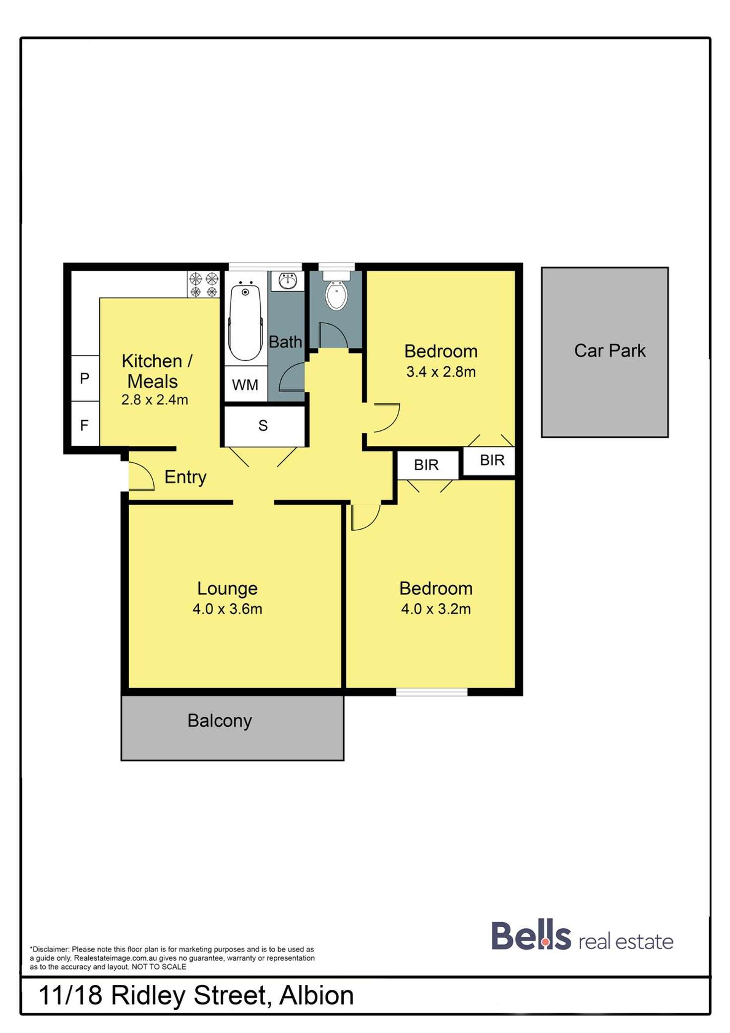 Floorplan of Homely apartment listing, 10/18 Ridley Street, Albion VIC 3020