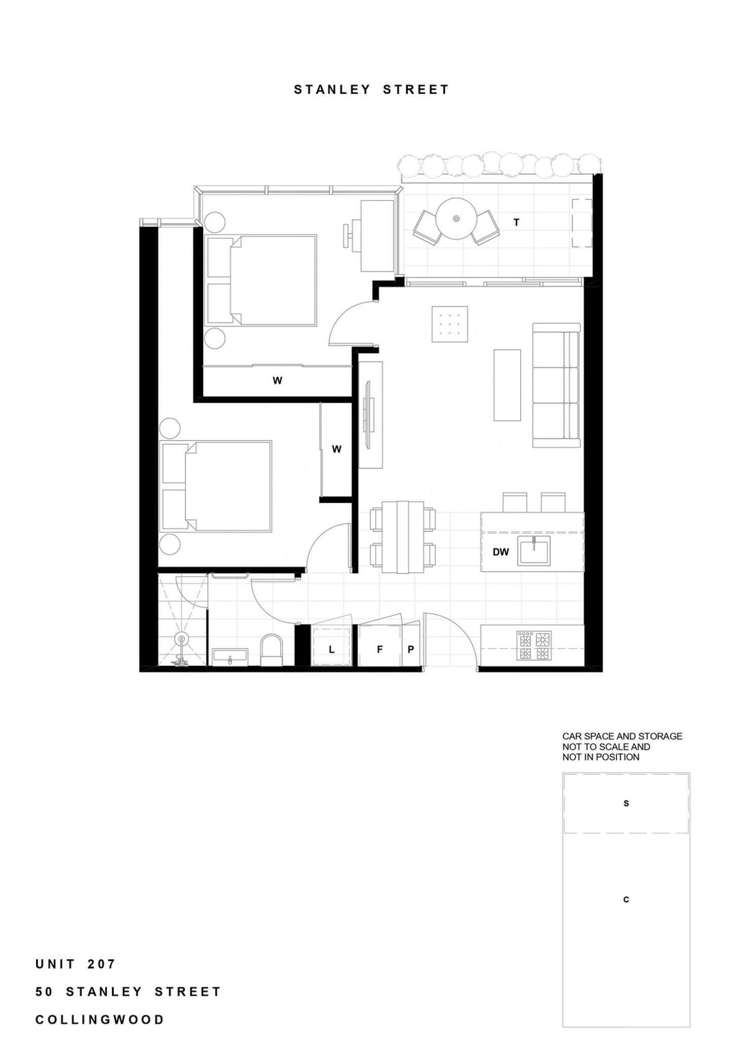 Floorplan of Homely apartment listing, 207/50 Stanley Street, Collingwood VIC 3066