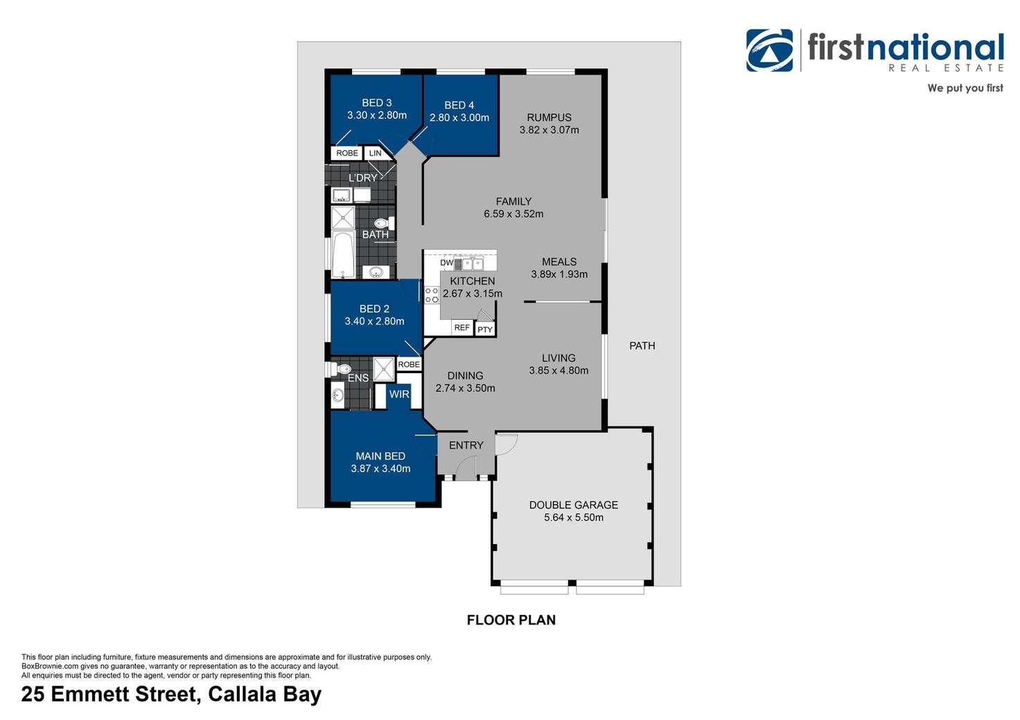 Floorplan of Homely house listing, 25 Emmett Street, Callala Bay NSW 2540
