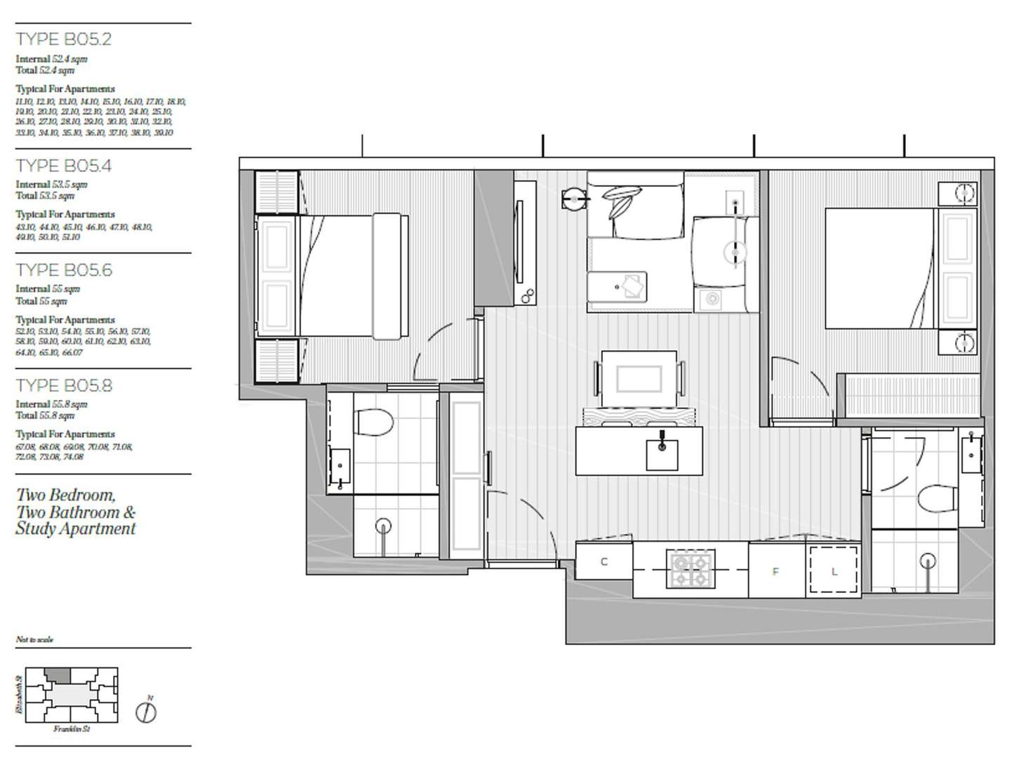 Floorplan of Homely apartment listing, 3610/452 Elizabeth Street, Melbourne VIC 3000