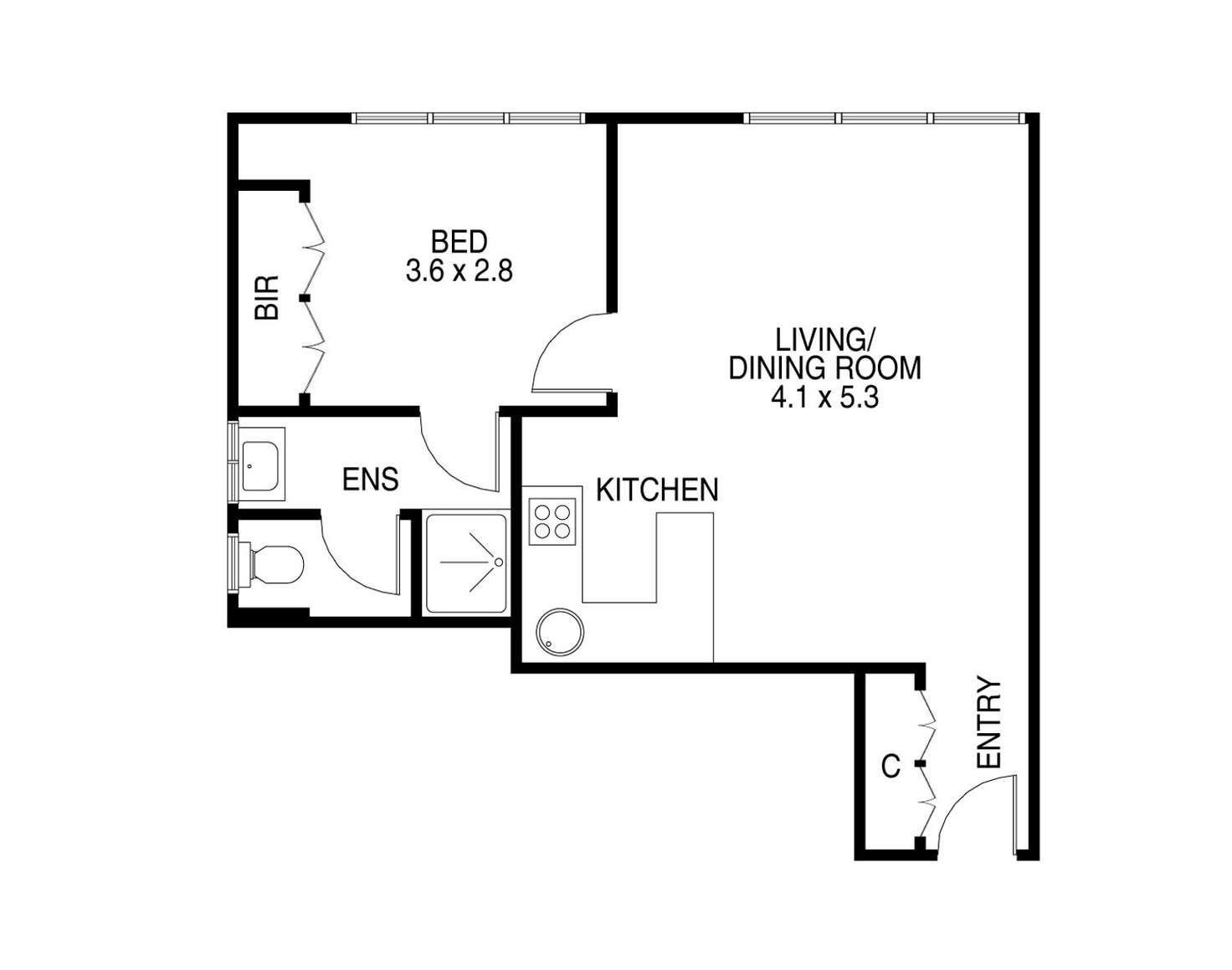 Floorplan of Homely apartment listing, 8/9 Murphy Street, North Melbourne VIC 3051