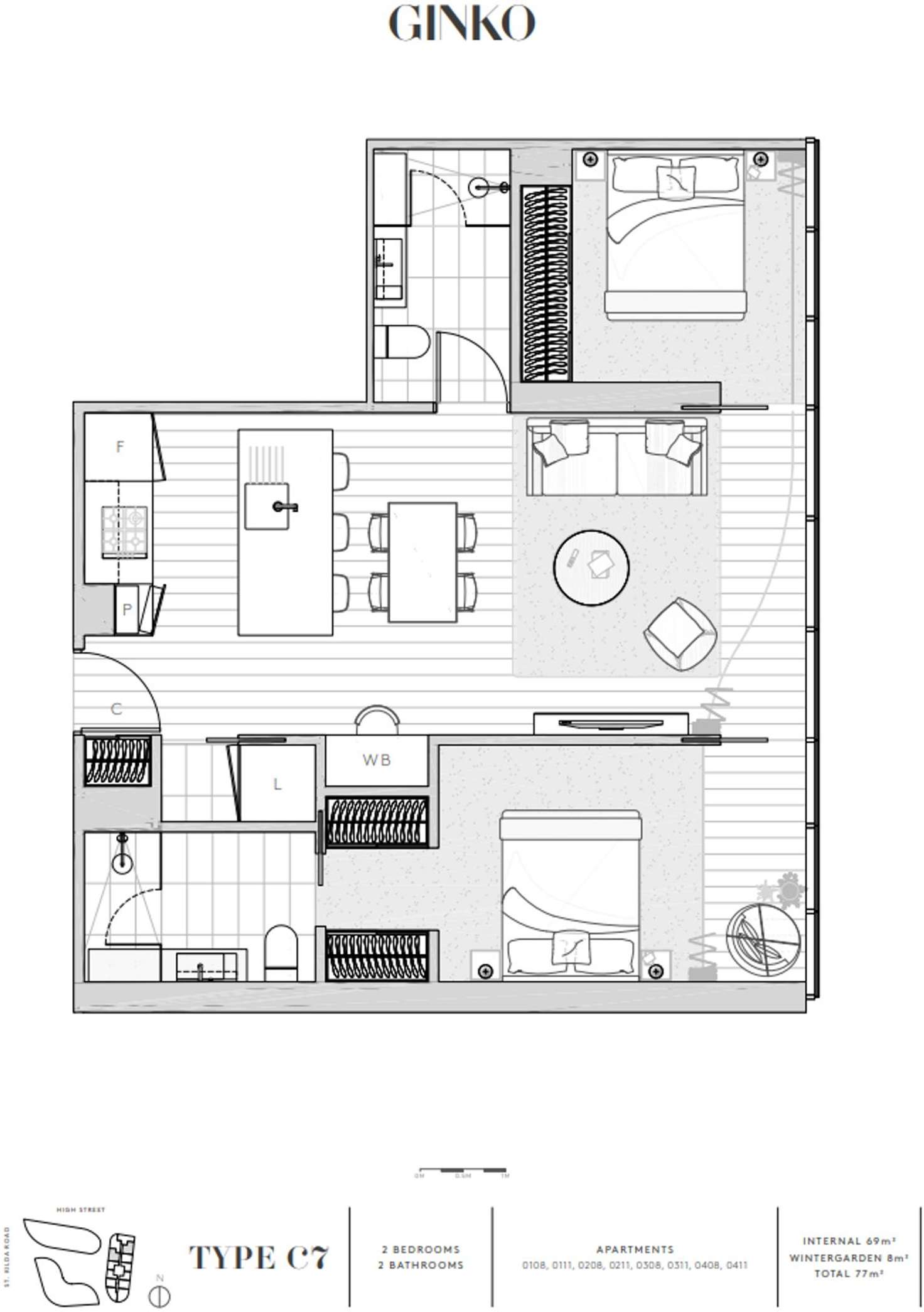Floorplan of Homely apartment listing, 108/603 St Kilda Road, Melbourne VIC 3004