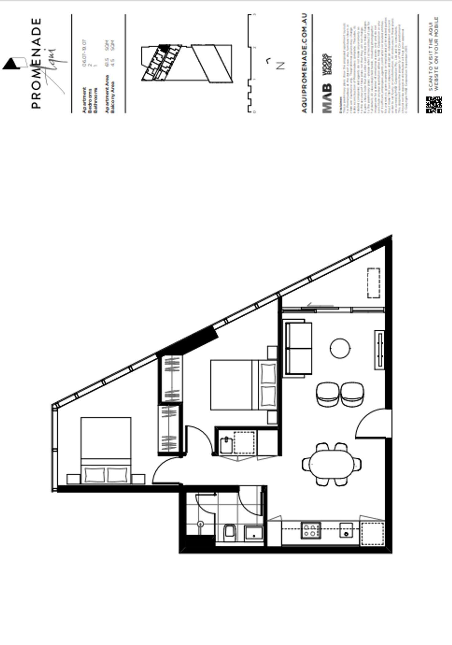 Floorplan of Homely apartment listing, Level9/421 Docklands Drive, Docklands VIC 3008
