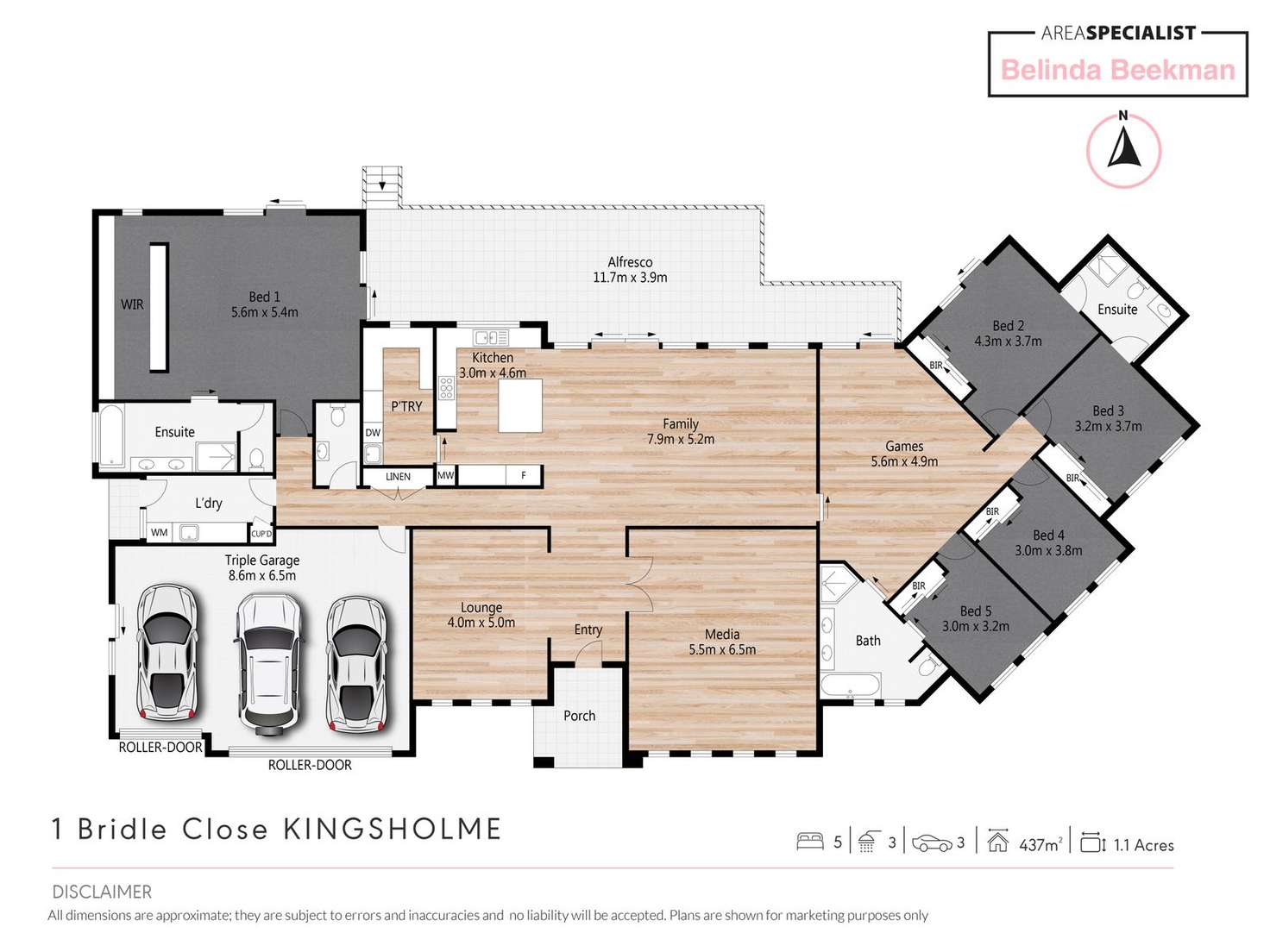 Floorplan of Homely house listing, 1 Bridle Close, Kingsholme QLD 4208