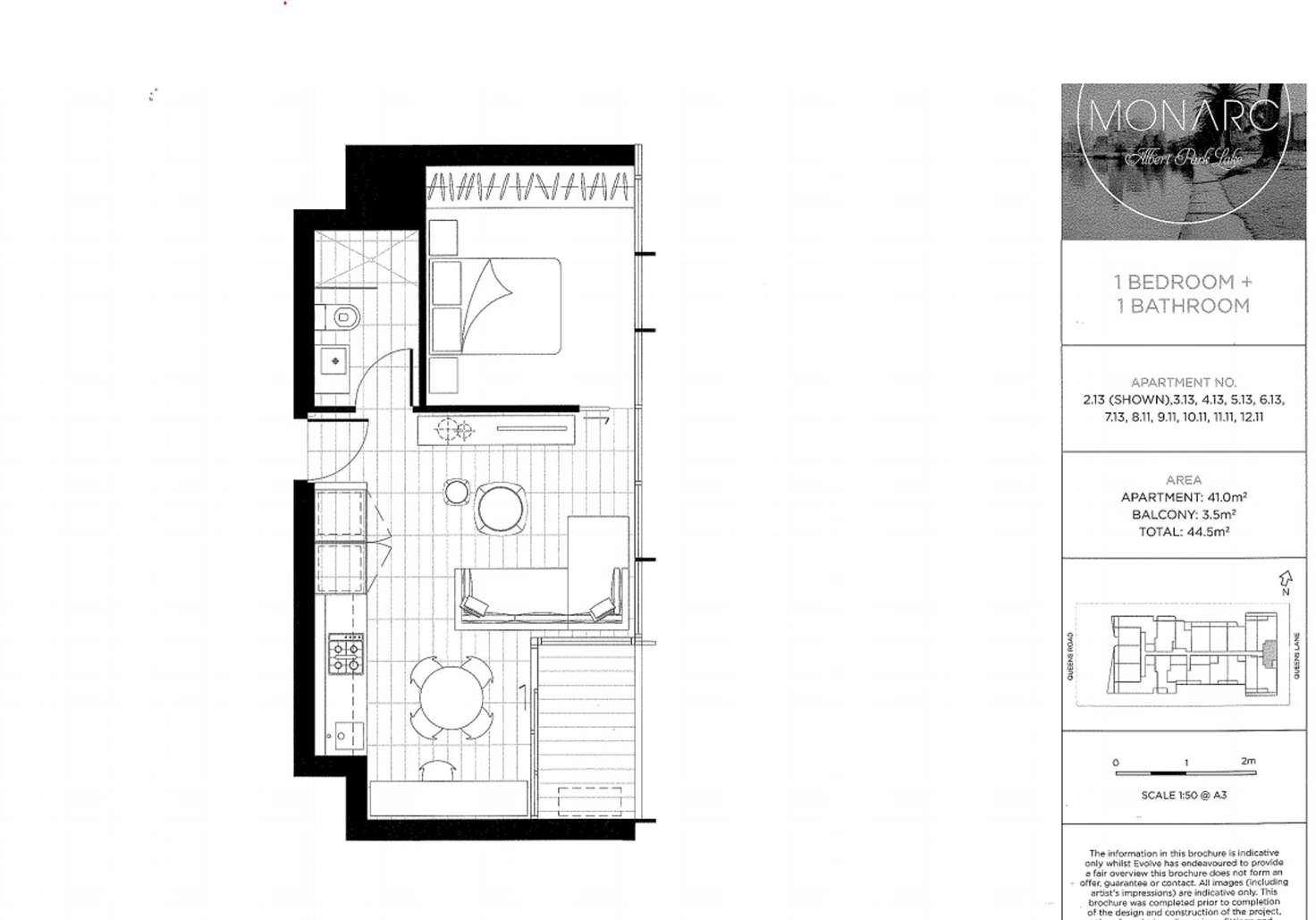 Floorplan of Homely apartment listing, 513/74 Queens Road, Melbourne VIC 3004