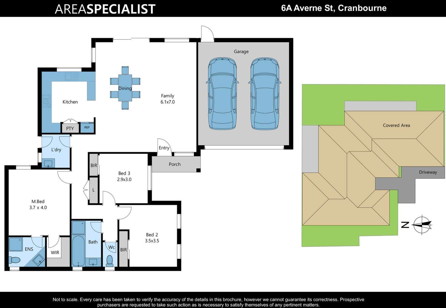 Floorplan of Homely unit listing, 6A Averne Street, Cranbourne VIC 3977