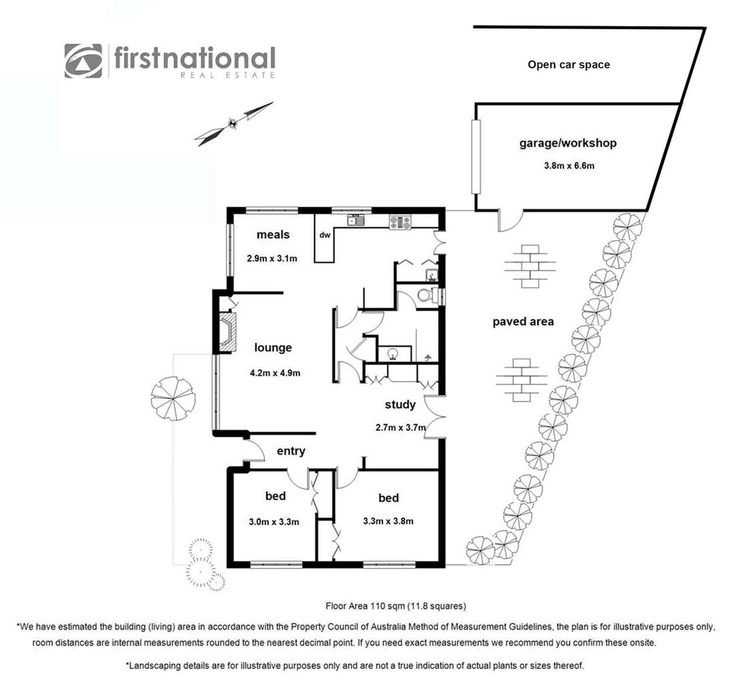 Floorplan of Homely unit listing, 1/11 Miller Street, Berwick VIC 3806