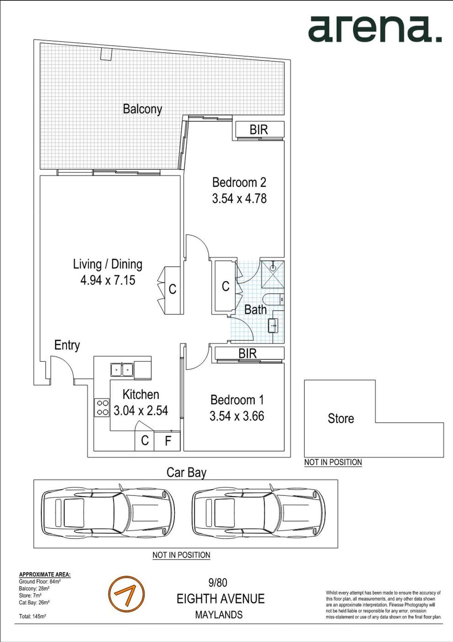 Floorplan of Homely apartment listing, 9/80 Eighth Avenue, Maylands WA 6051