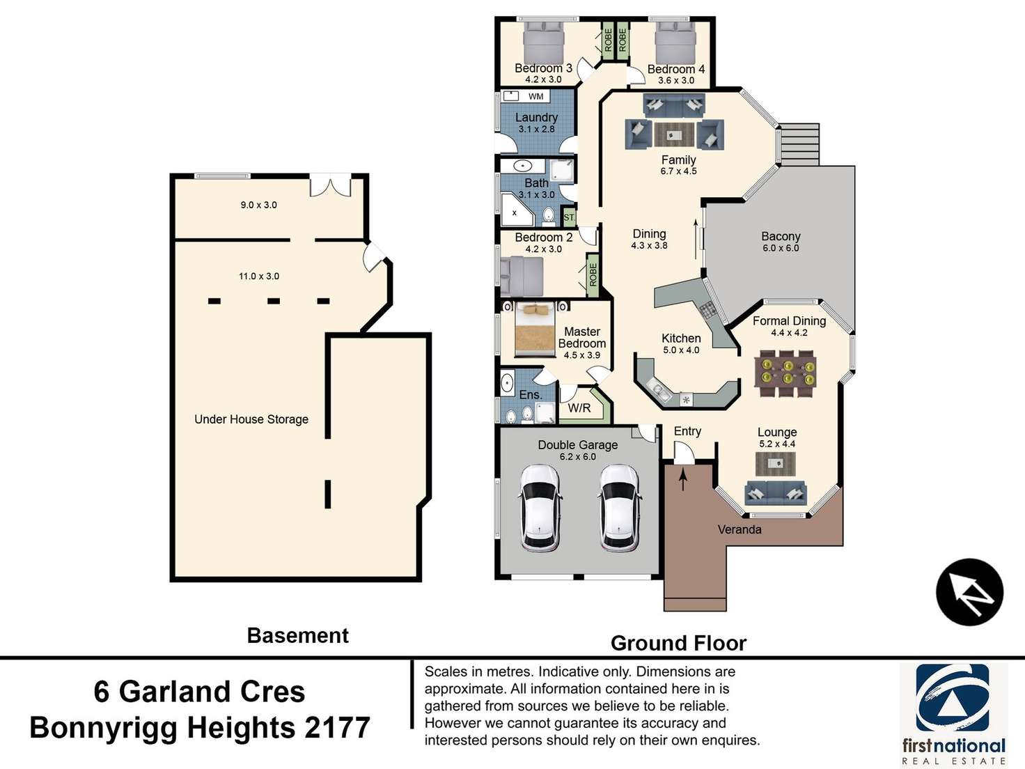 Floorplan of Homely house listing, 6 Garland Crescent, Bonnyrigg Heights NSW 2177