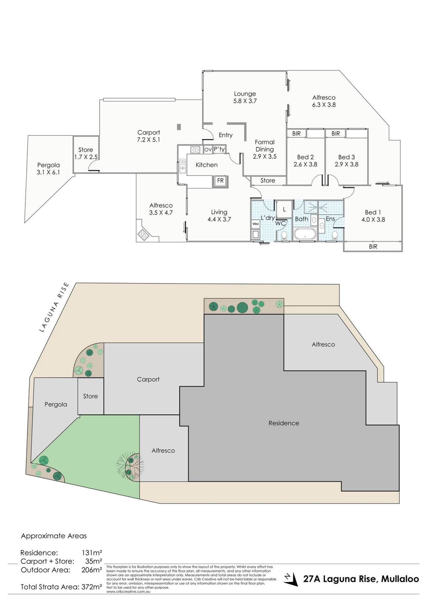 Floorplan of Homely house listing, 27A Laguna Rise, Mullaloo WA 6027