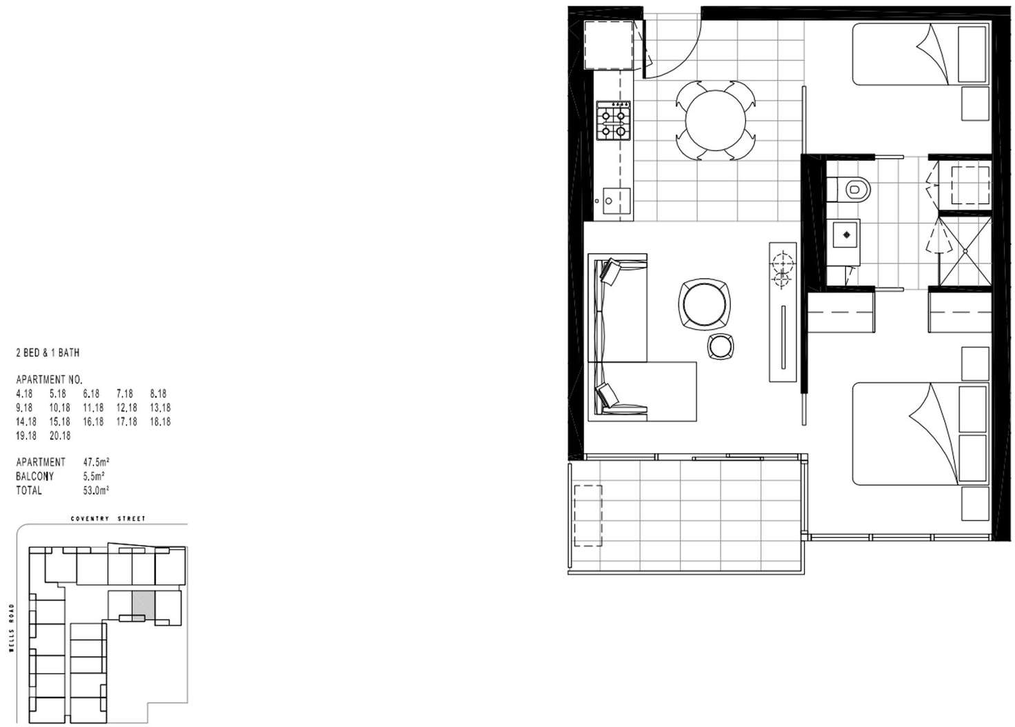 Floorplan of Homely apartment listing, 718/39 Coventry Street, Southbank VIC 3006