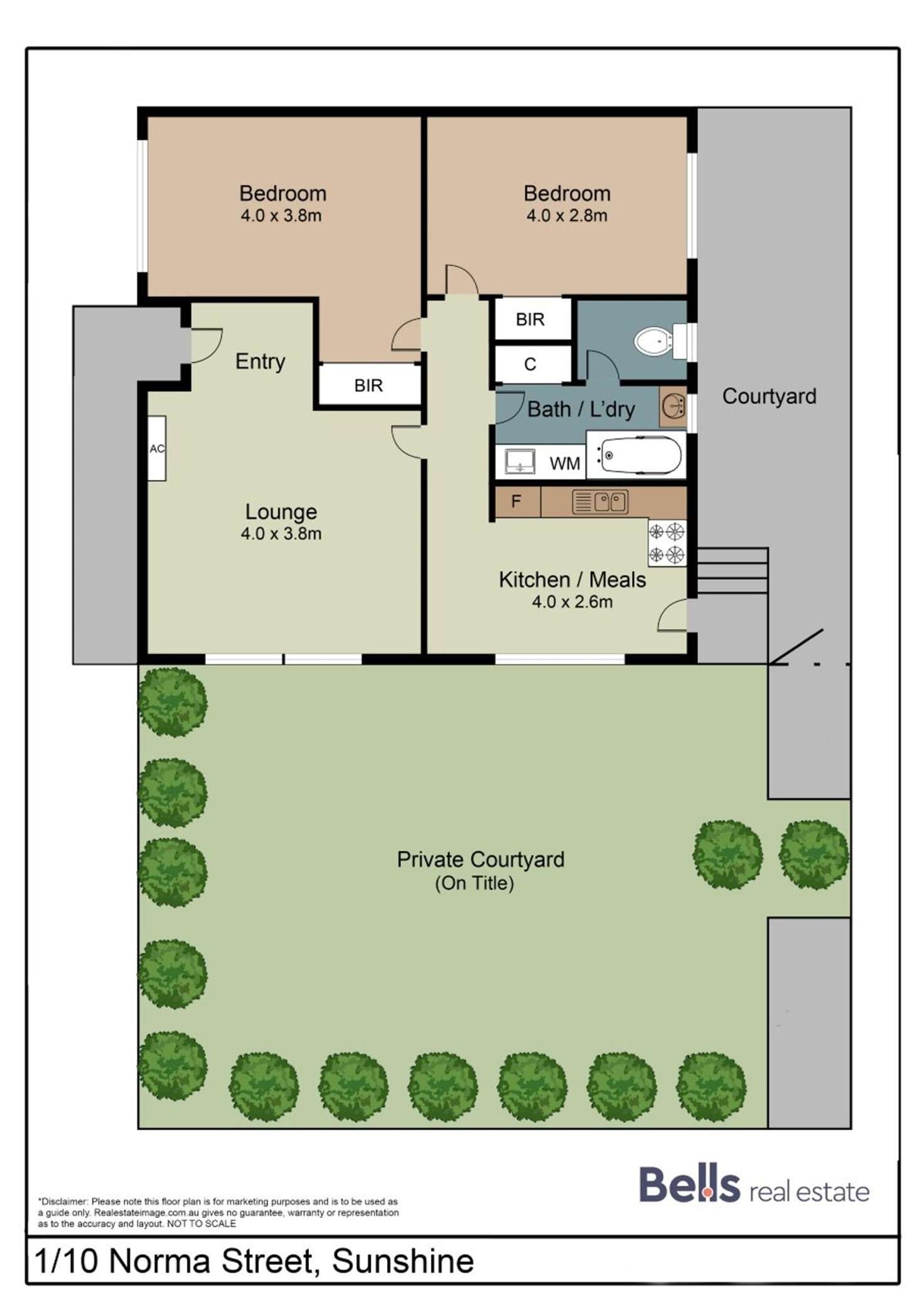 Floorplan of Homely unit listing, 1/10 Norma Street, Sunshine VIC 3020