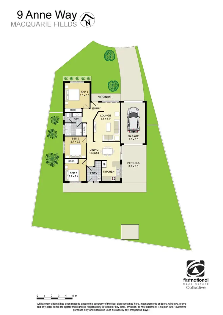 Floorplan of Homely house listing, 9 Anne Way, Macquarie Fields NSW 2564