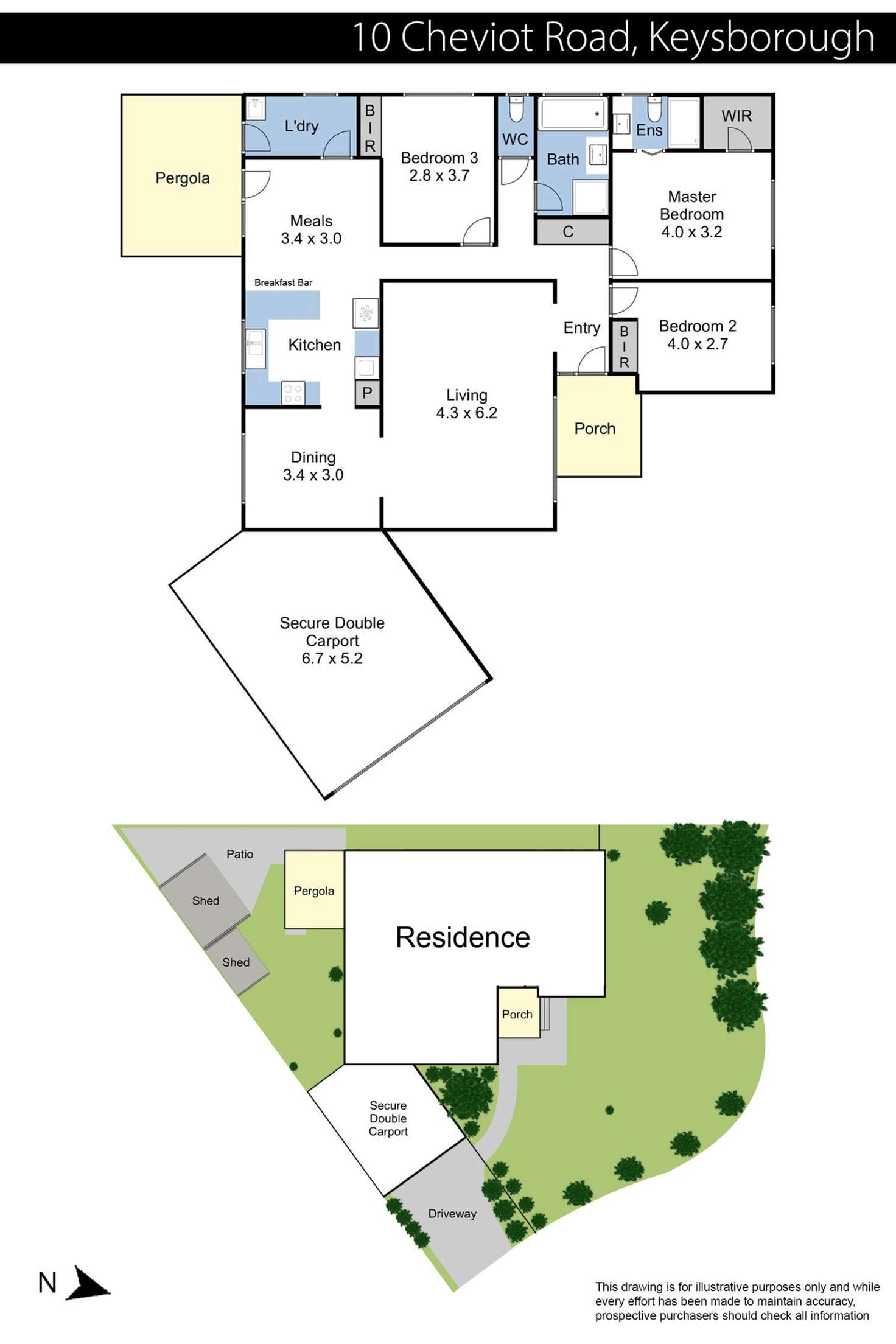 Floorplan of Homely house listing, 10 Cheviot Road, Keysborough VIC 3173