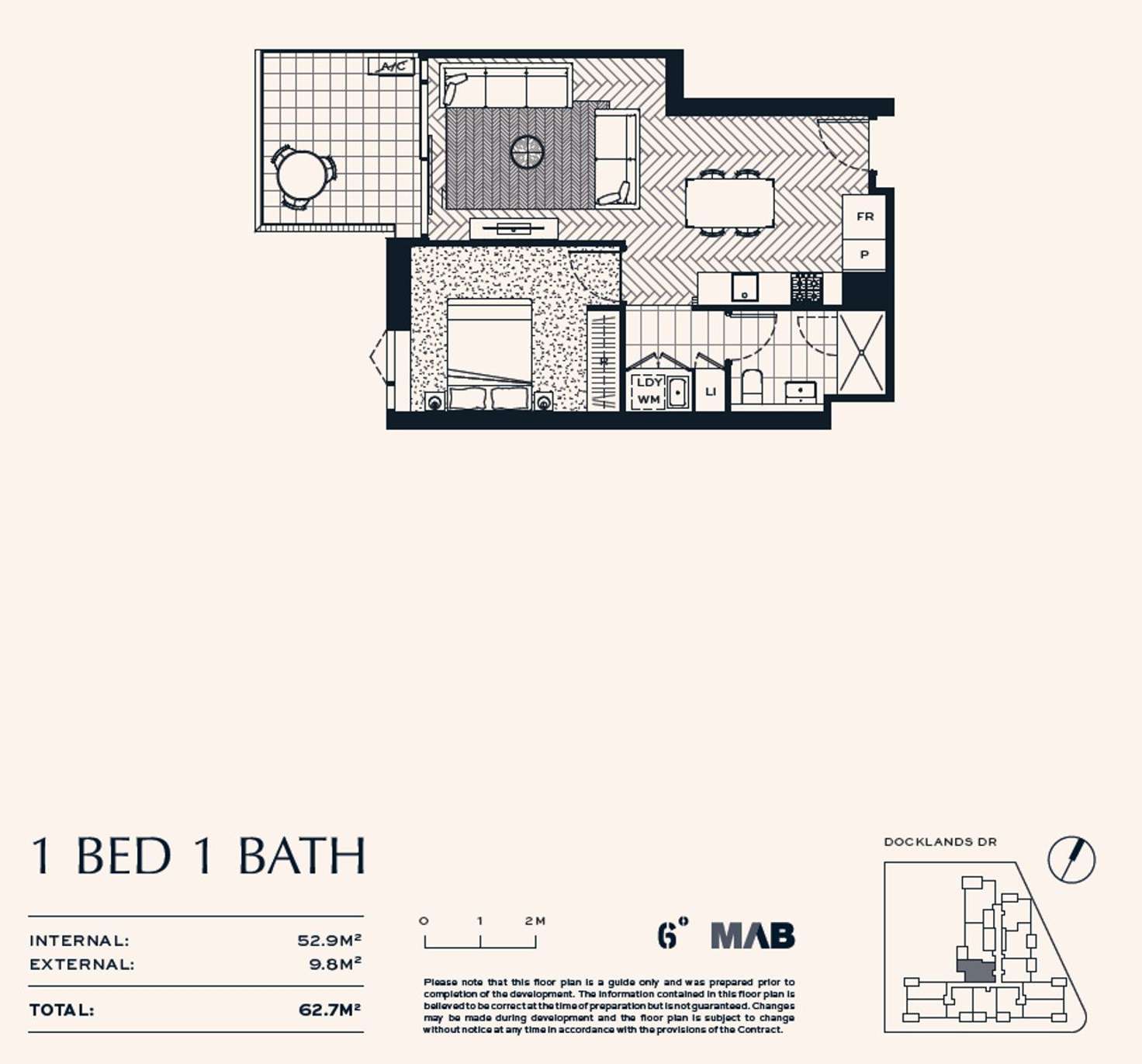 Floorplan of Homely apartment listing, 1311/375-381 Docklands Drive, Docklands VIC 3008