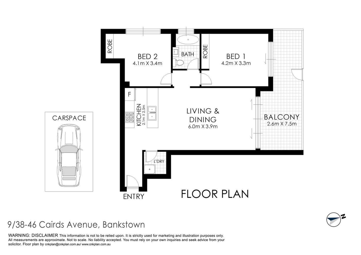 Floorplan of Homely apartment listing, 9/38 Cairds Avenue, Bankstown NSW 2200