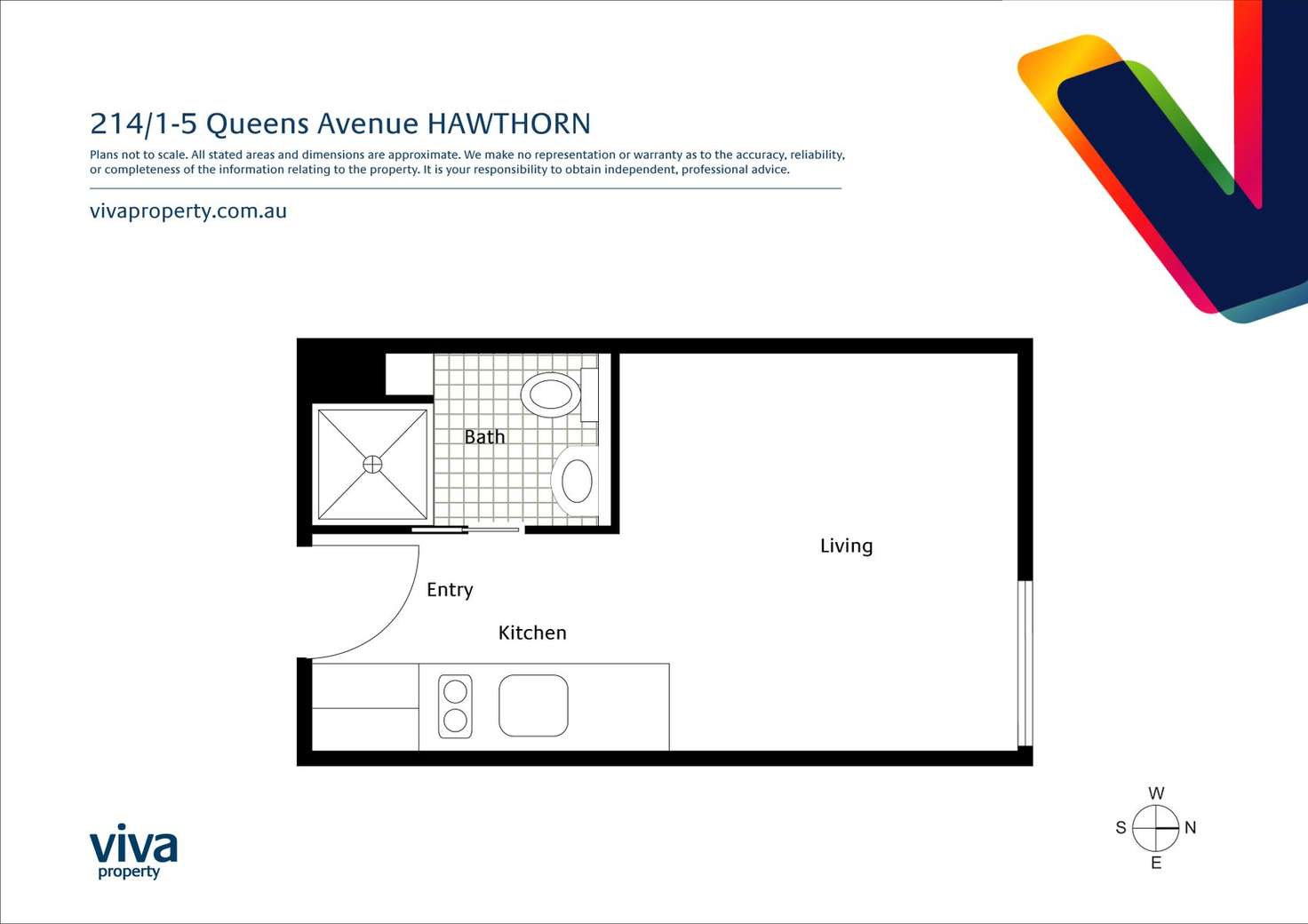 Floorplan of Homely apartment listing, 214/1-5 Queens Avenue, Hawthorn VIC 3122