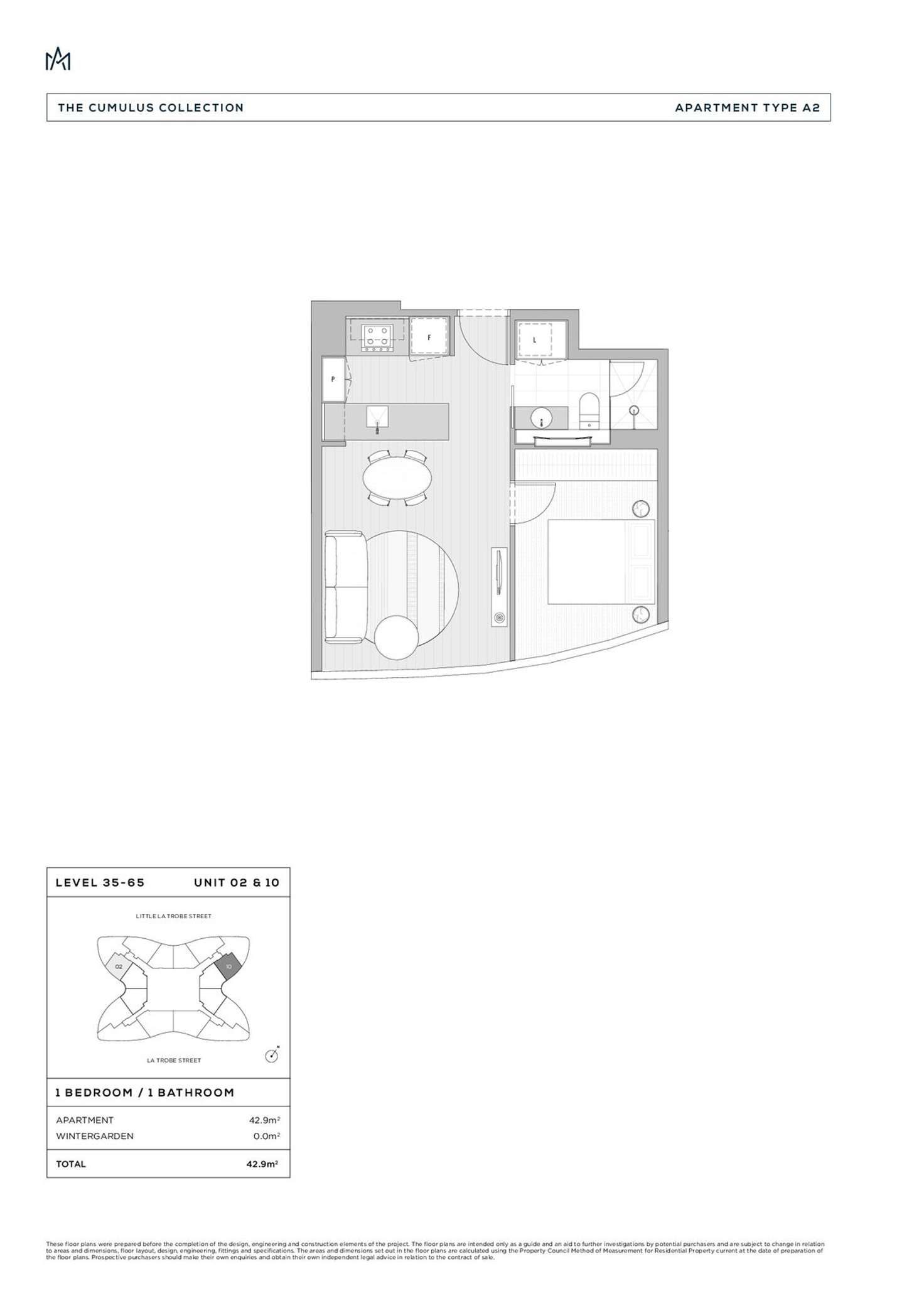 Floorplan of Homely apartment listing, 3810/224-252 La Trobe Street, Melbourne VIC 3000