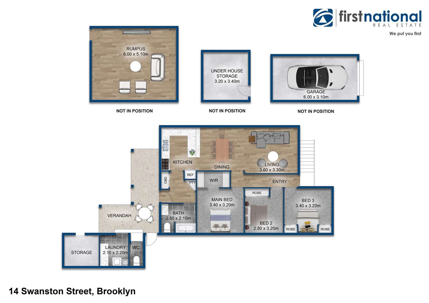 Floorplan of Homely house listing, 14 Swanston Street, Brooklyn TAS 7320