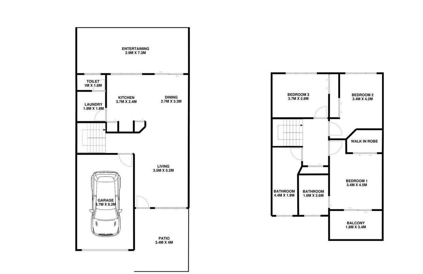 Floorplan of Homely townhouse listing, 44/65-87 Demeio Road, Berrinba QLD 4117