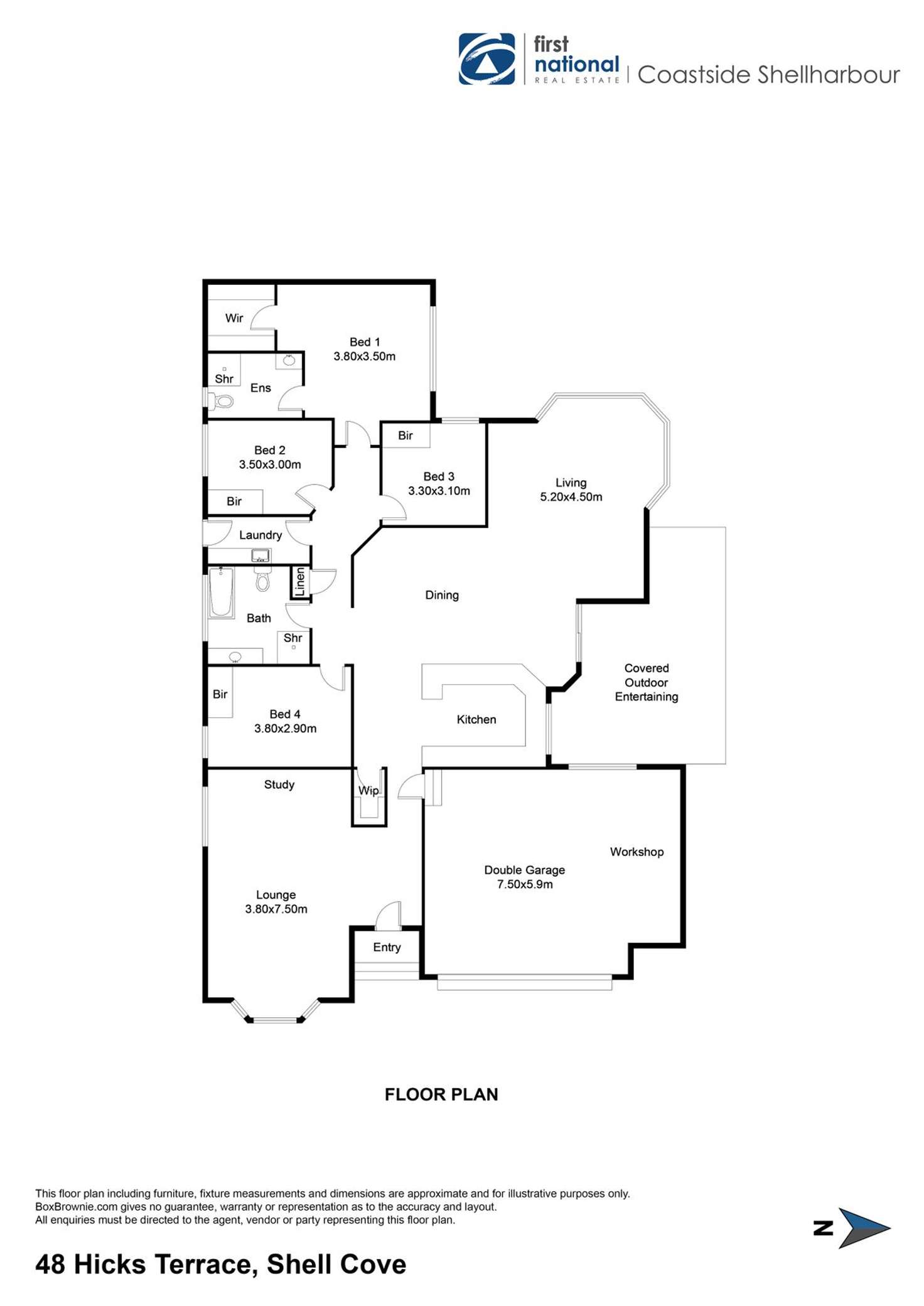 Floorplan of Homely house listing, 48 Hicks Terrace, Shell Cove NSW 2529