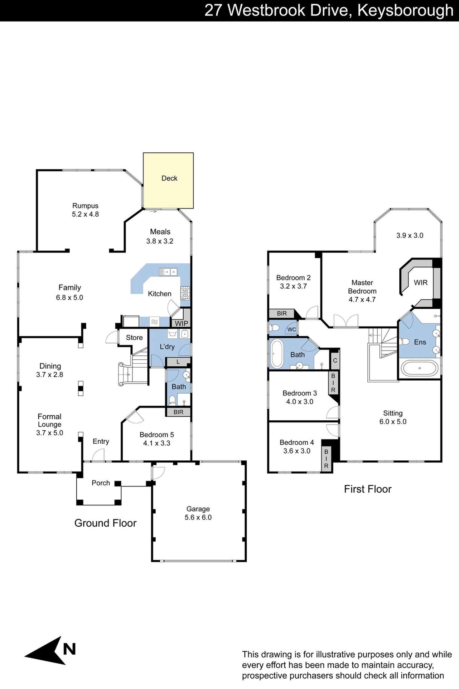 Floorplan of Homely house listing, 27 Westbrook Drive, Keysborough VIC 3173