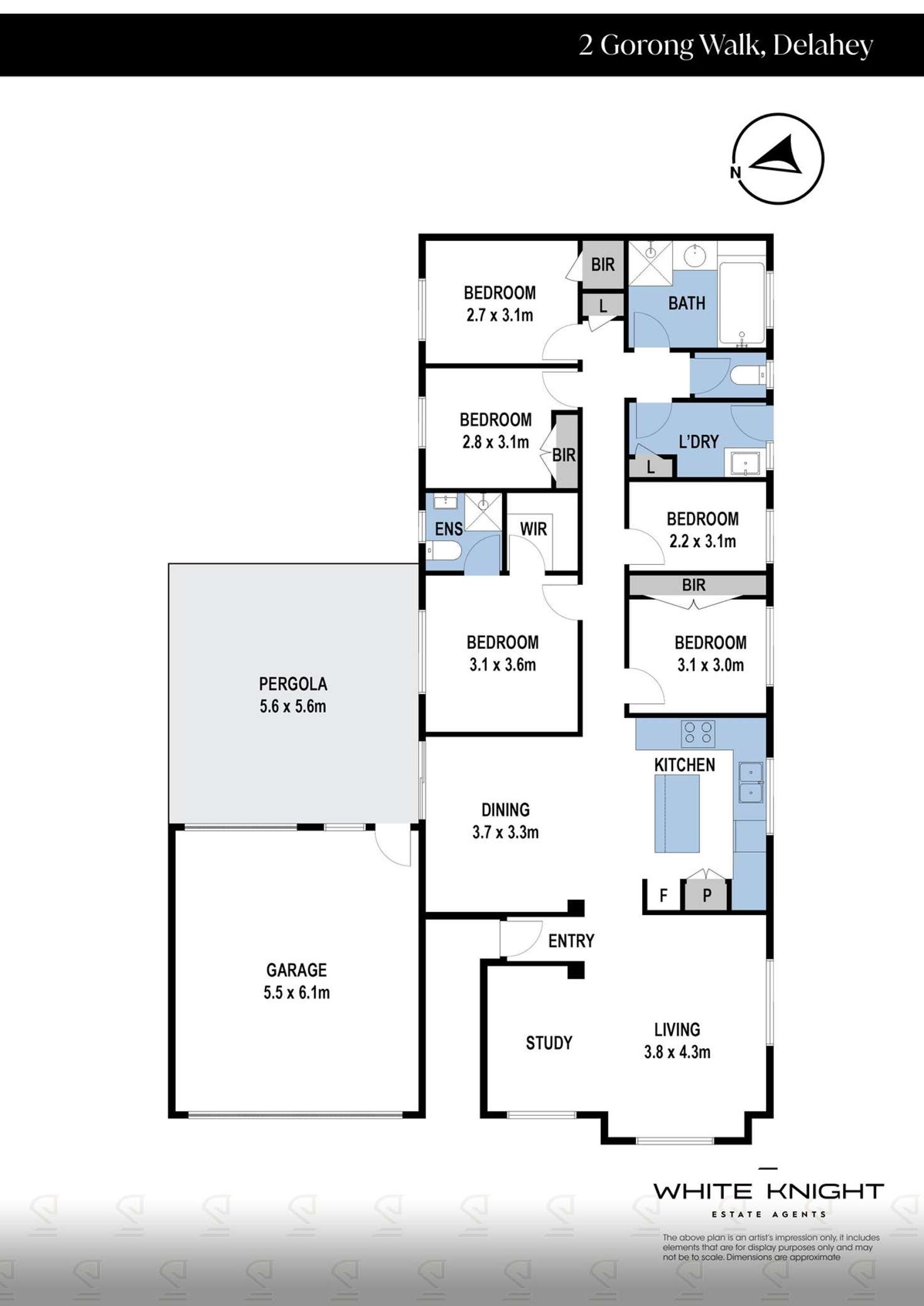 Floorplan of Homely house listing, 2 Gorong Walk, Delahey VIC 3037