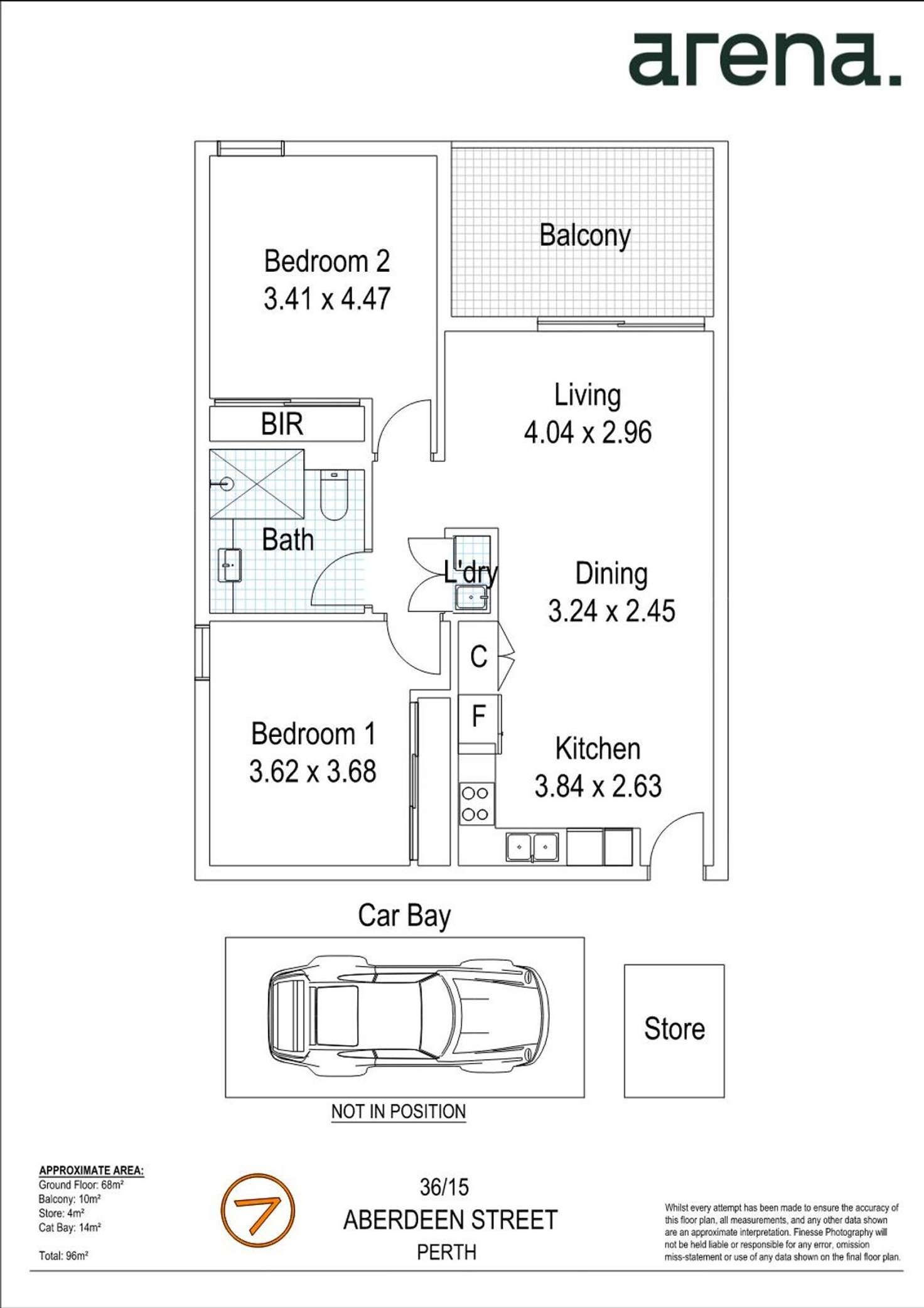 Floorplan of Homely apartment listing, 36/15 Aberdeen Street, Perth WA 6000