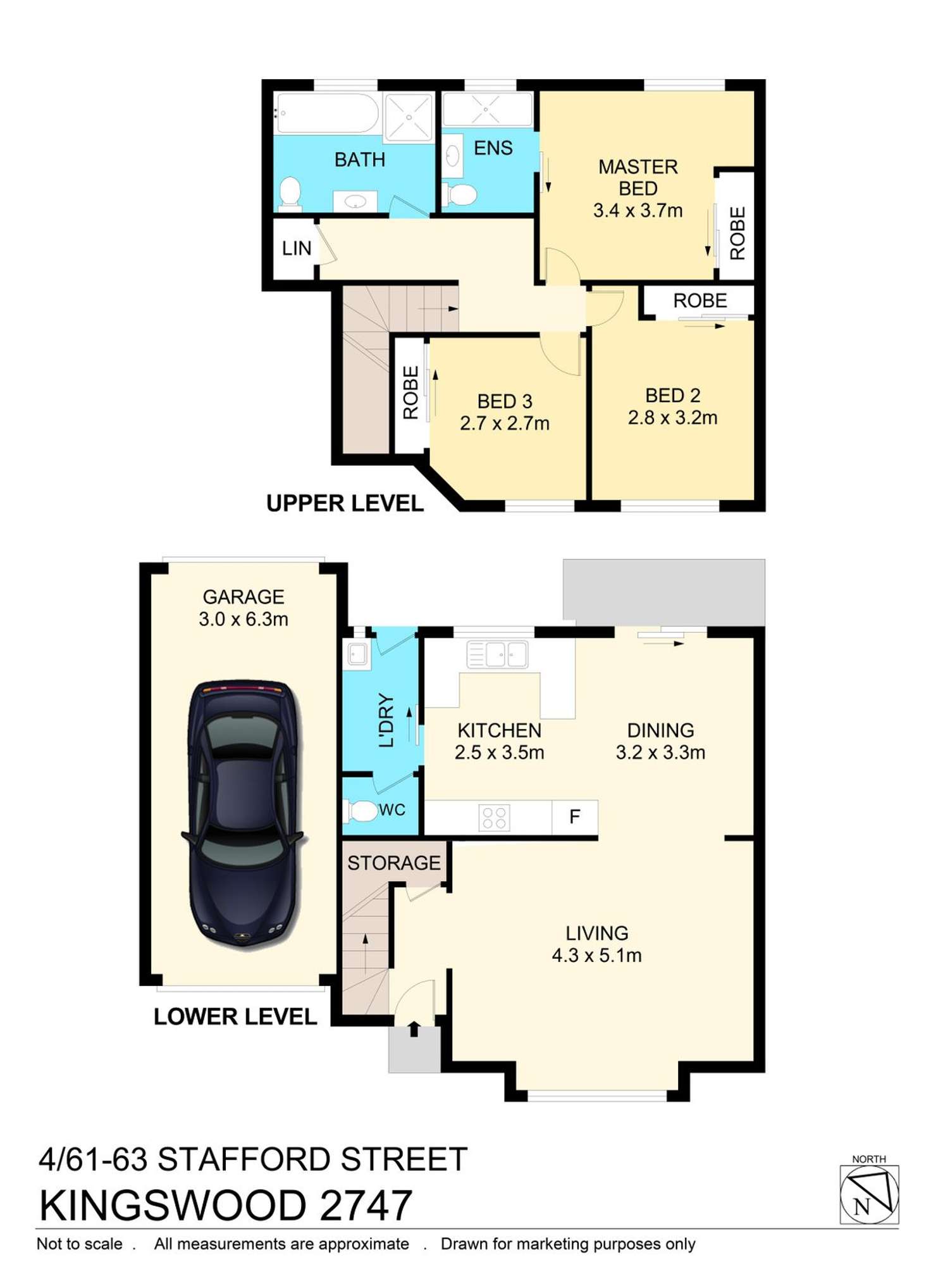 Floorplan of Homely townhouse listing, 4/61-63 Stafford Street, Kingswood NSW 2747
