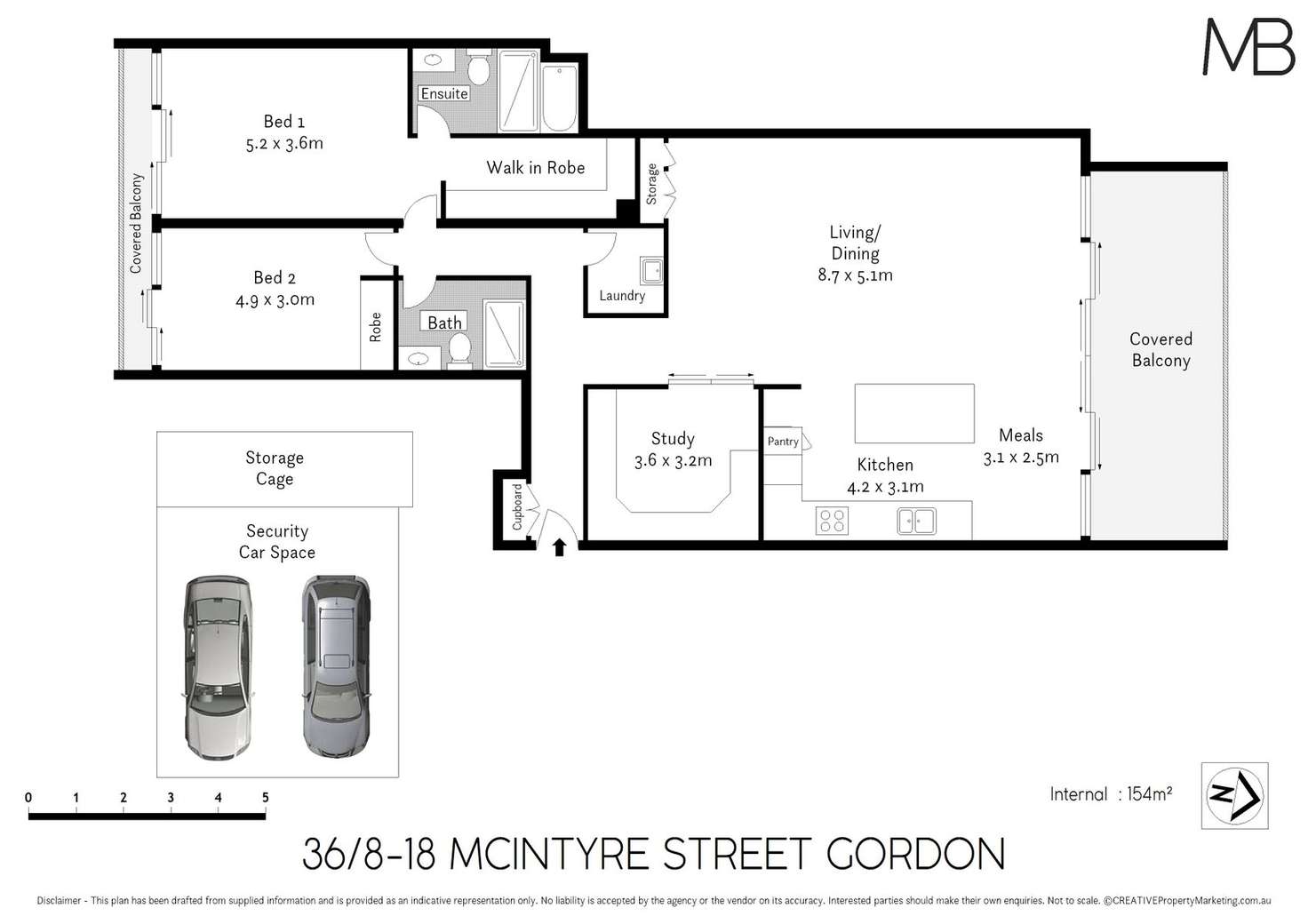 Floorplan of Homely apartment listing, 36/8-18 McIntyre Street, Gordon NSW 2072