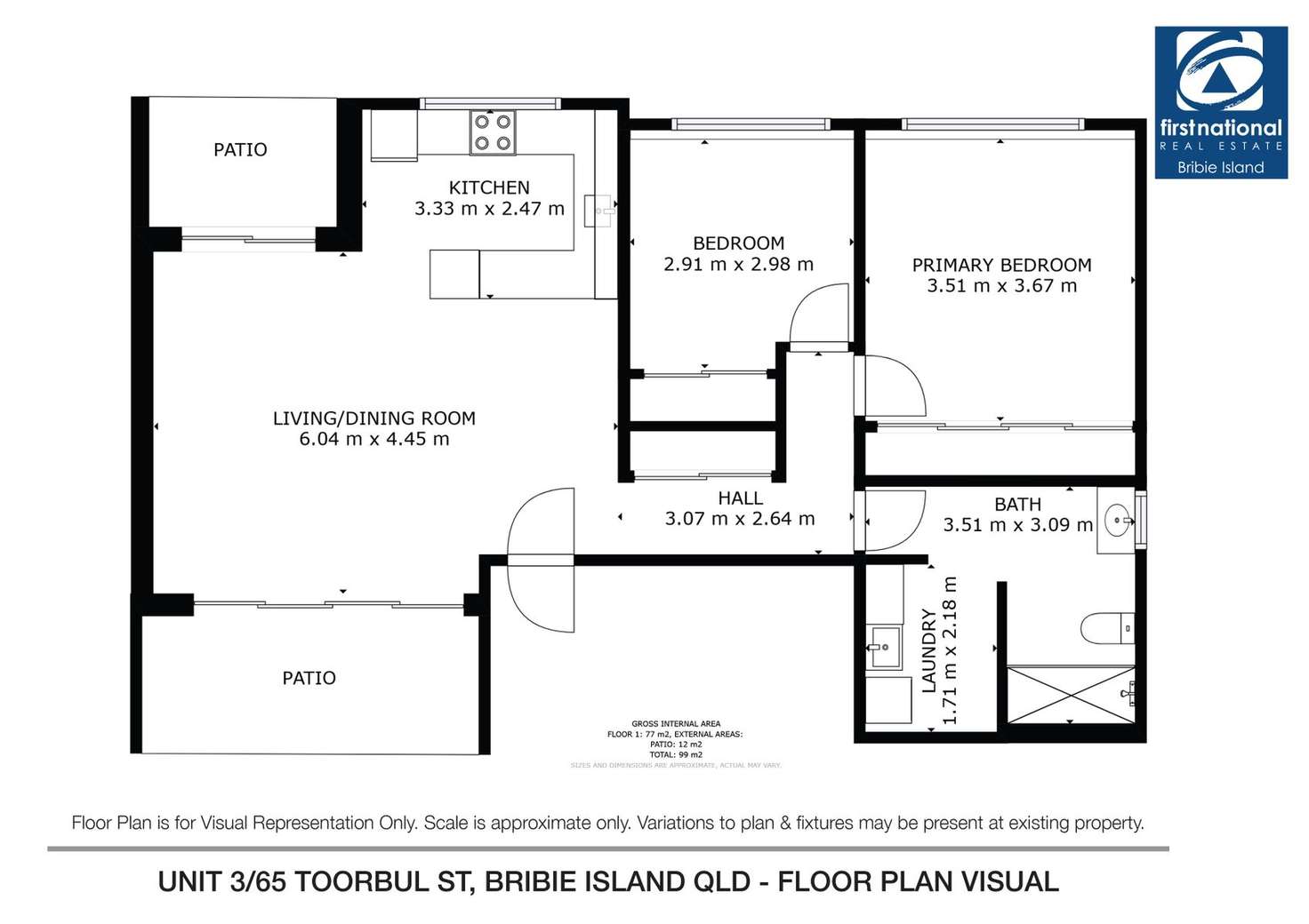 Floorplan of Homely unit listing, 3/65 Toorbul Street, Bongaree QLD 4507