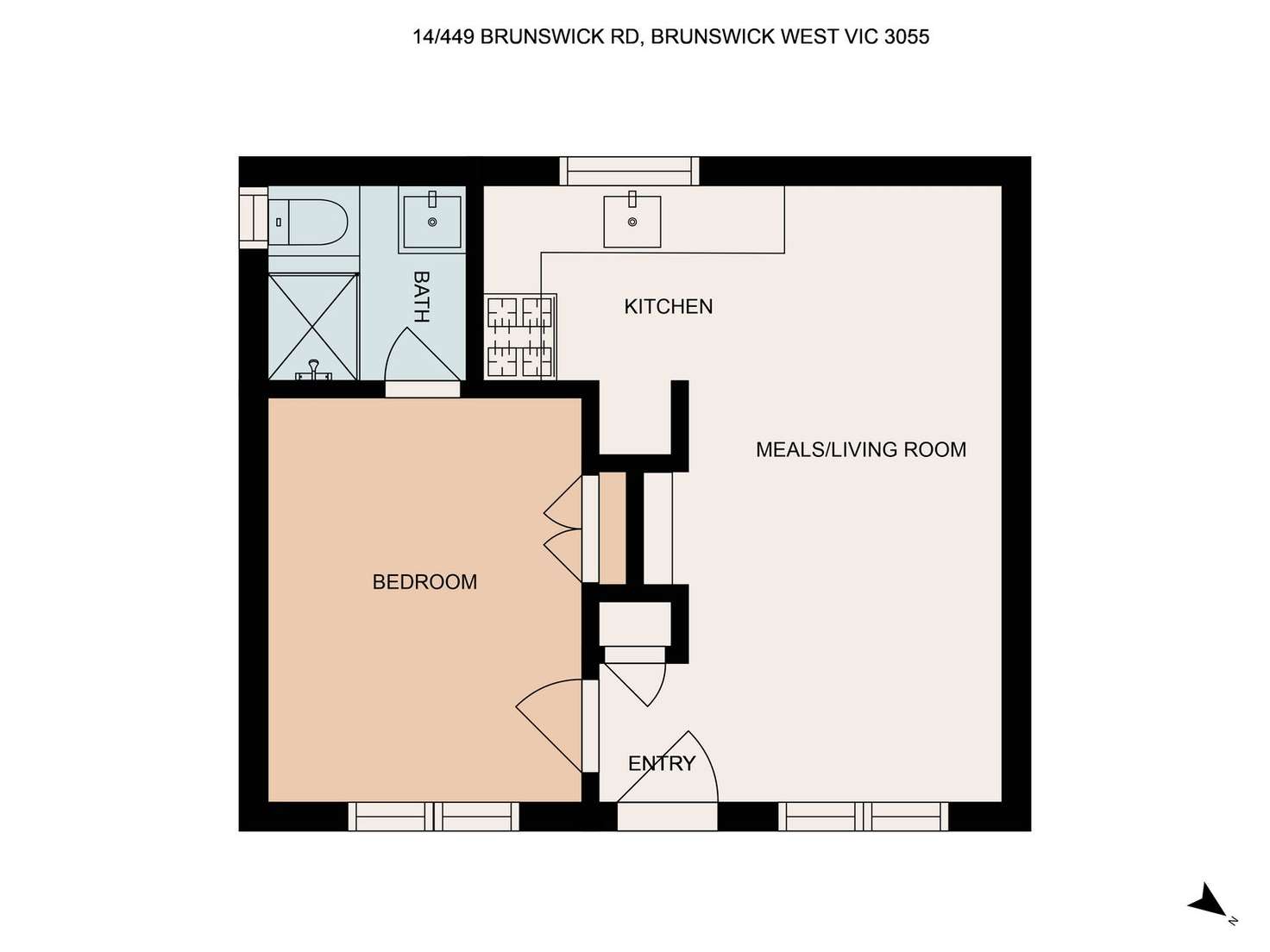 Floorplan of Homely apartment listing, 14/449 Brunswick Road, Brunswick West VIC 3055