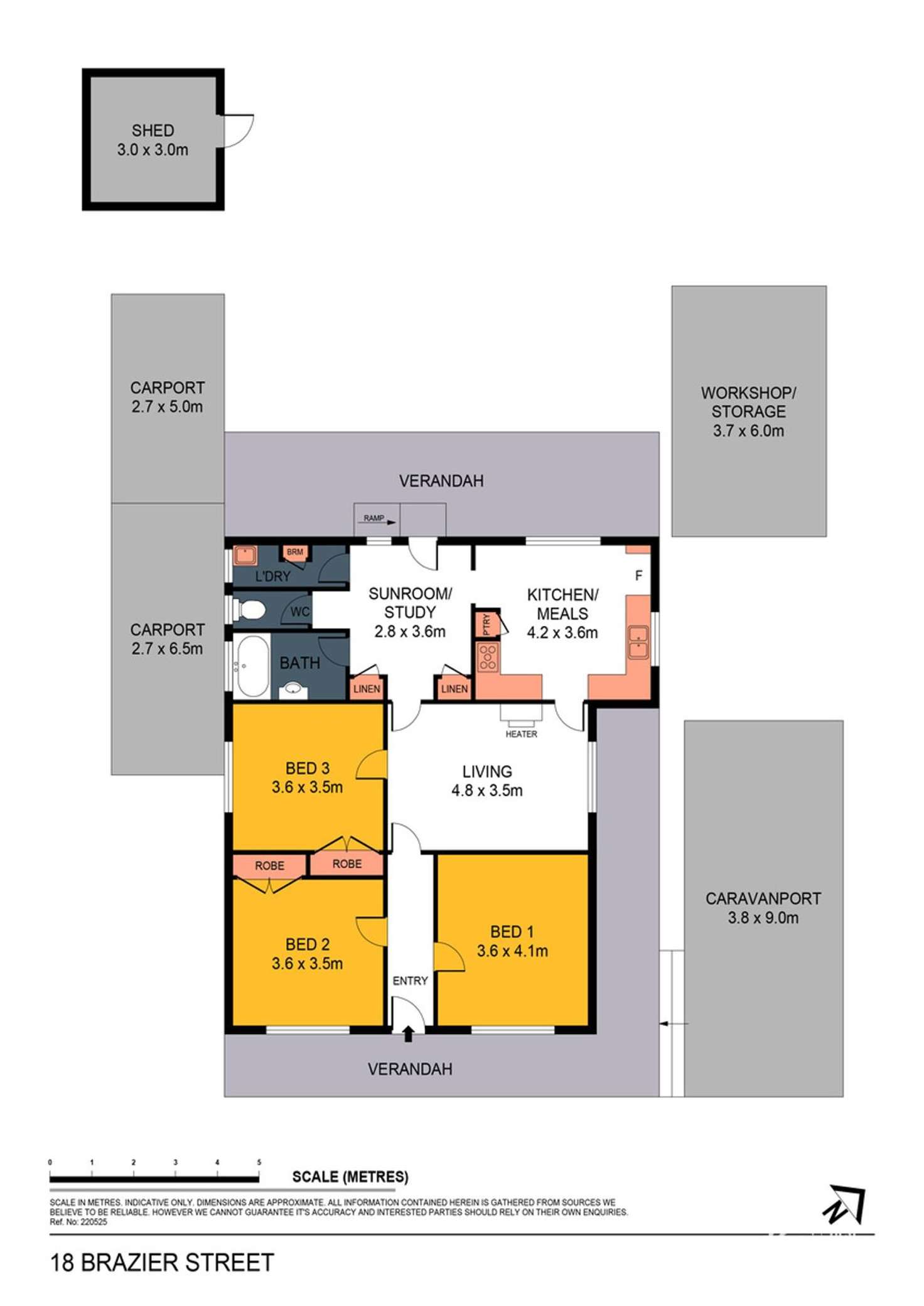Floorplan of Homely house listing, 18 Brazier Street, Eaglehawk VIC 3556